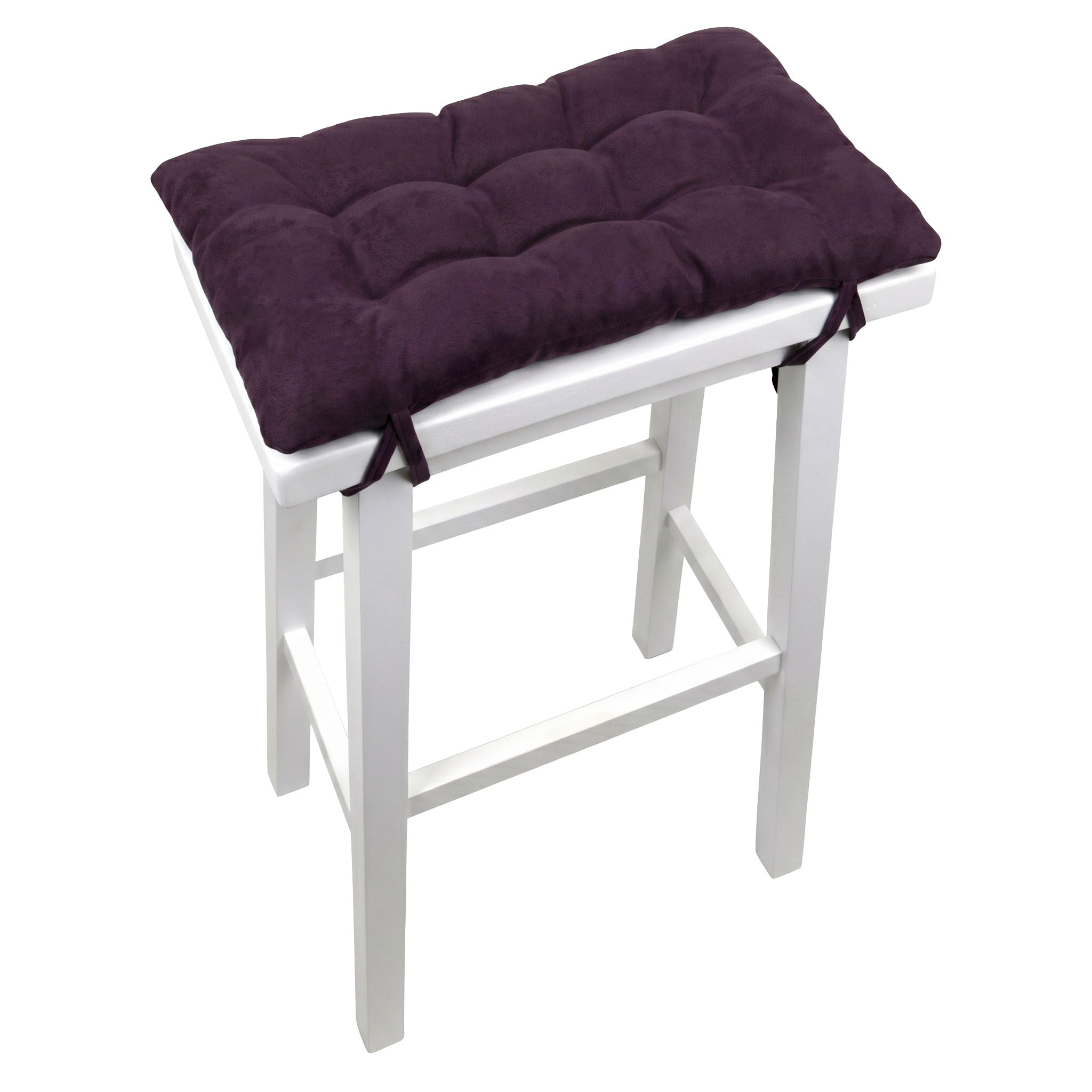 Microsuede Eggplant Saddle Stool Cushions - Gaucho Stool / Satori Seat Cushions