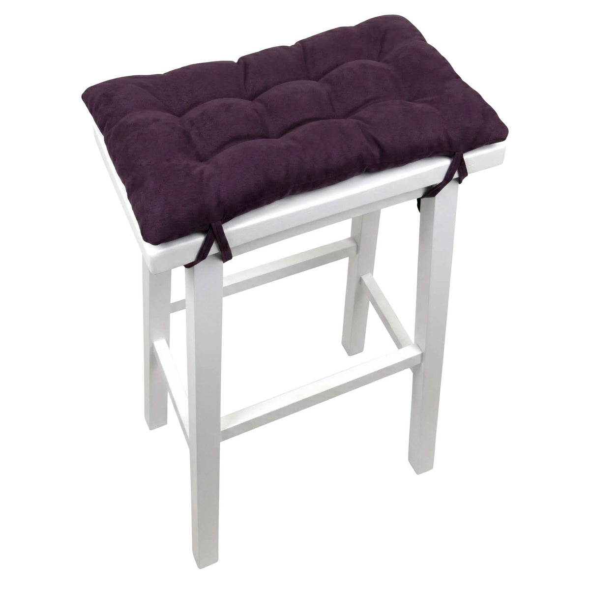 Microsuede Eggplant Saddle Stool Cushions - Gaucho Stool / Satori Seat Cushions