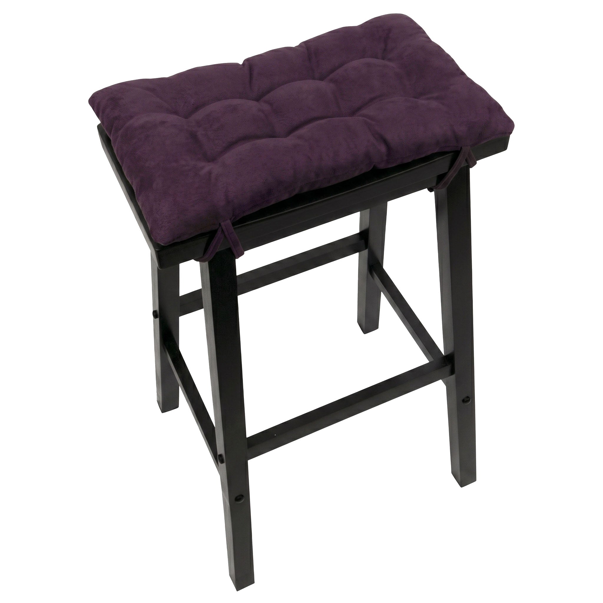 Microsuede Eggplant Saddle Stool Cushions - Gaucho Stool / Satori Seat Cushions