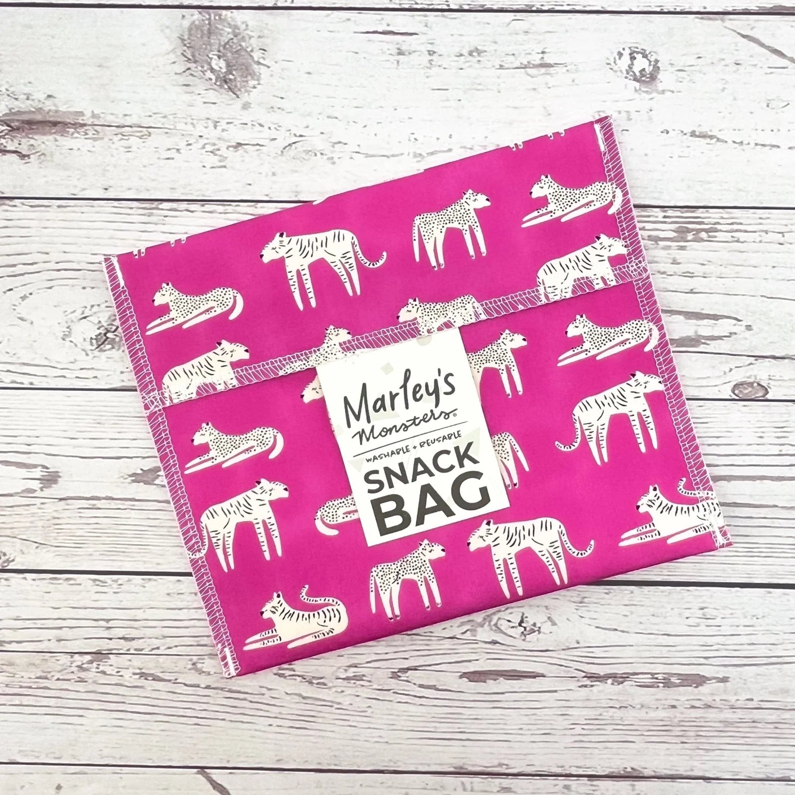 Reusable Snack Bag - 100% Cotton with BPA-Free Waterproof Lining, Washable
