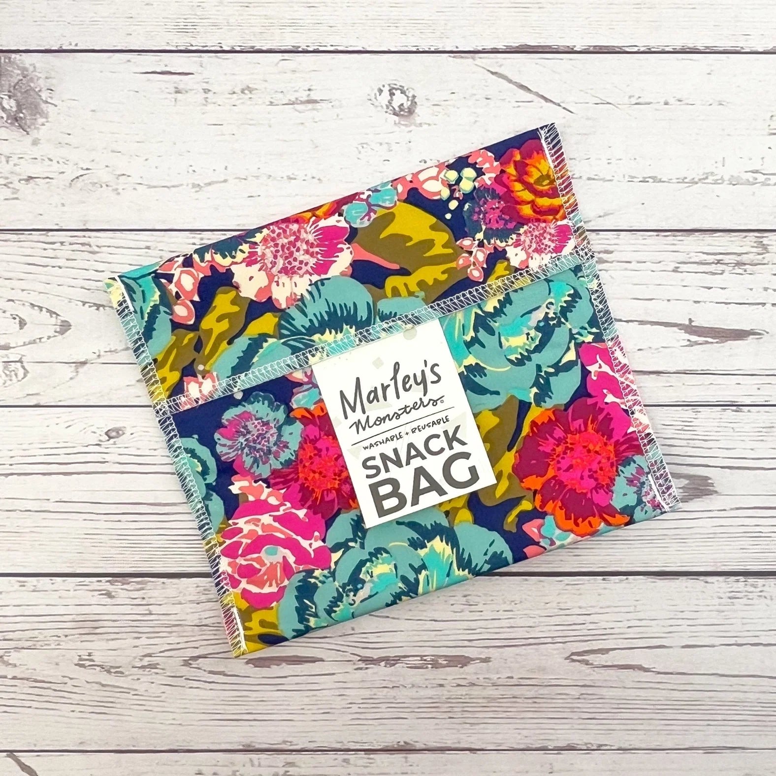 Reusable Snack Bag - 100% Cotton with BPA-Free Waterproof Lining, Washable