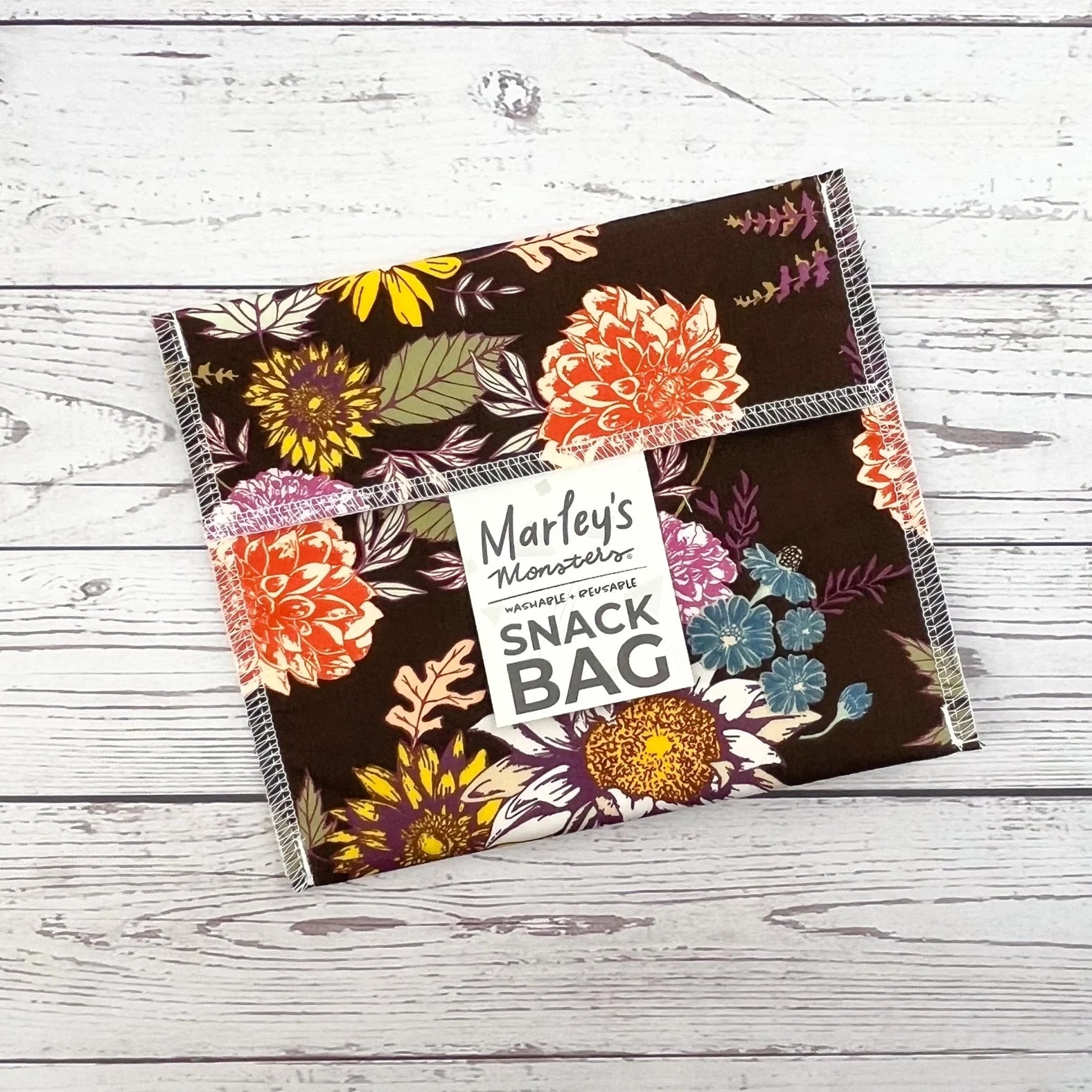 Reusable Snack Bag - 100% Cotton with BPA-Free Waterproof Lining, Washable