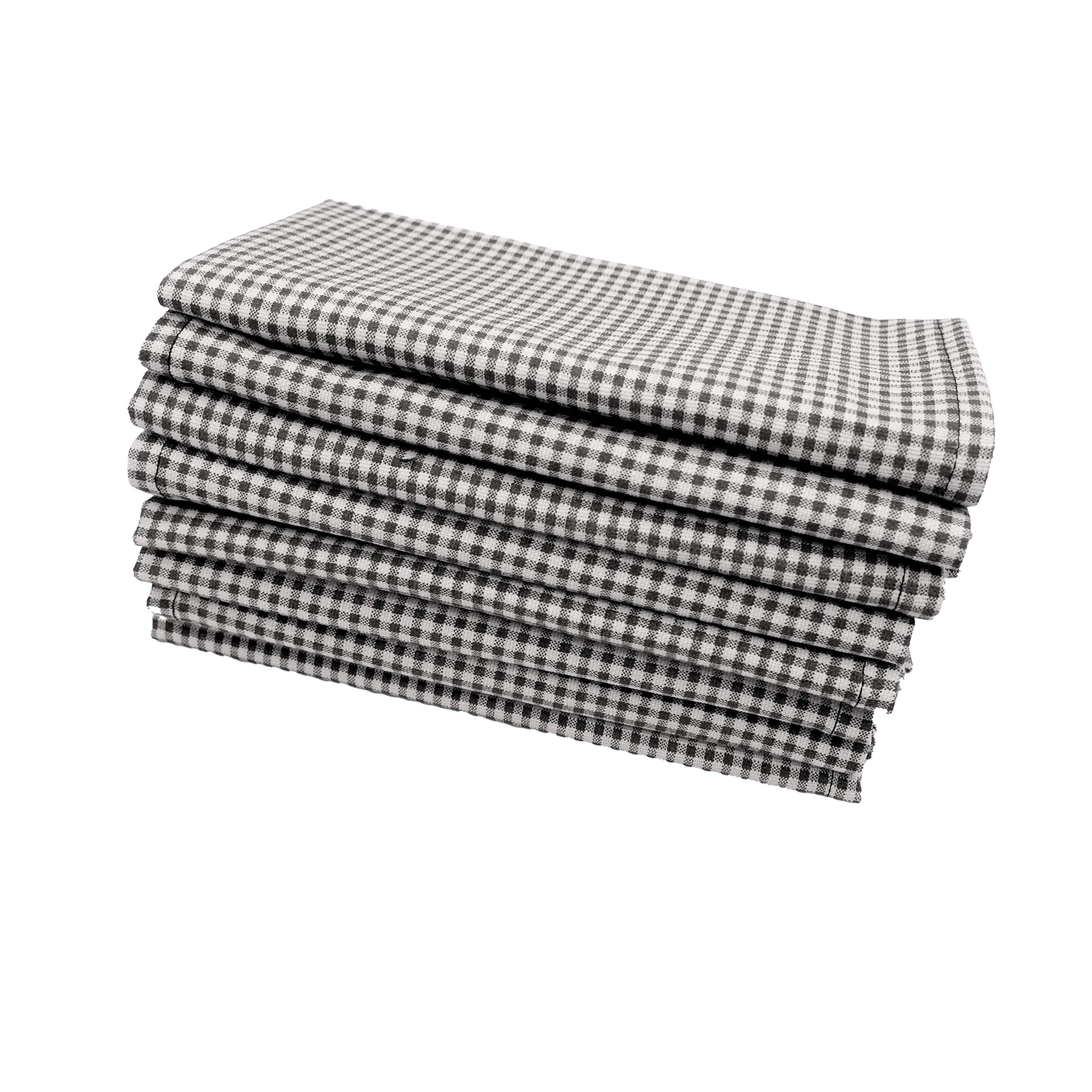 Madrid Black Cloth Napkins - Set of 8