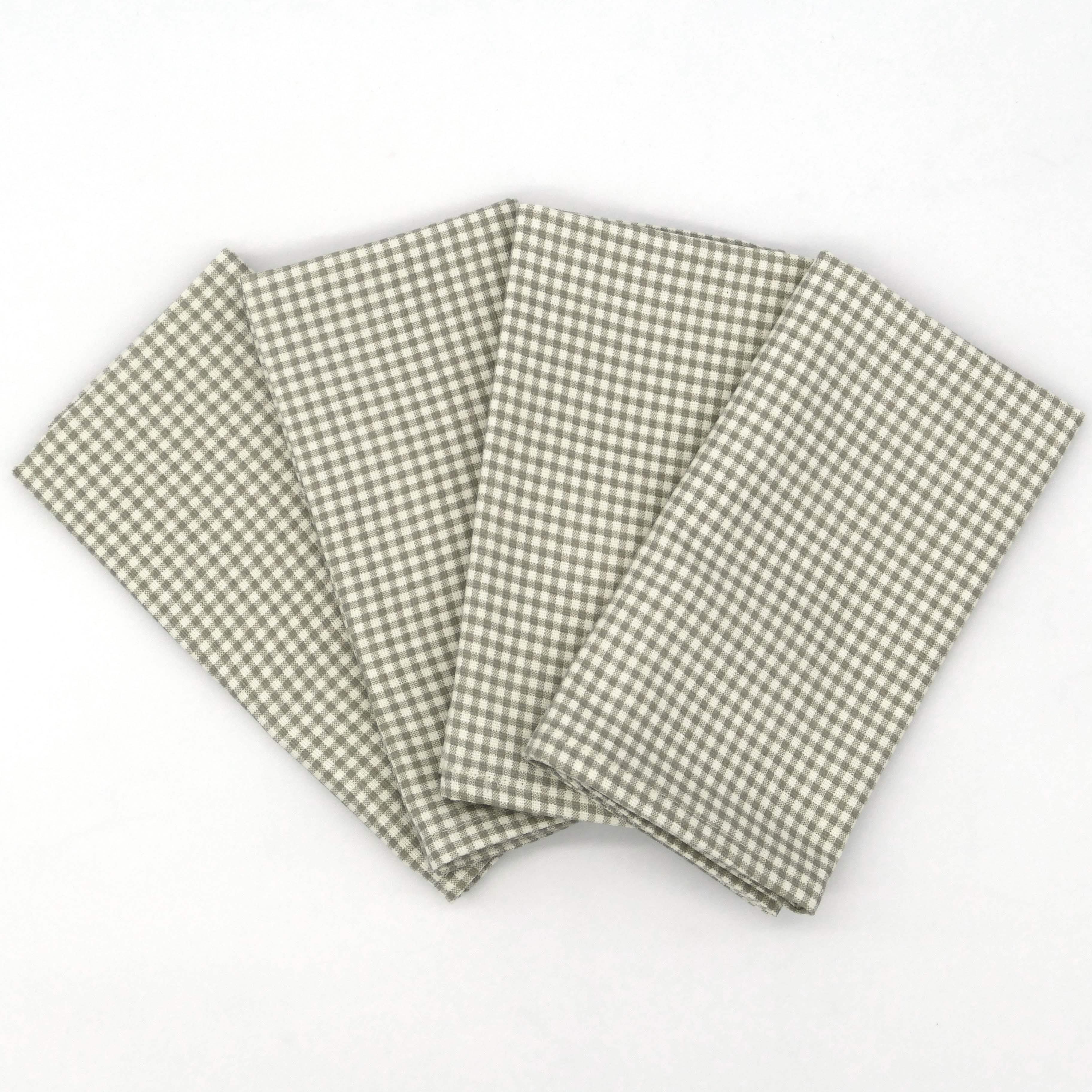 Madrid Grey Cloth Napkins Set of 4 or Set of 8