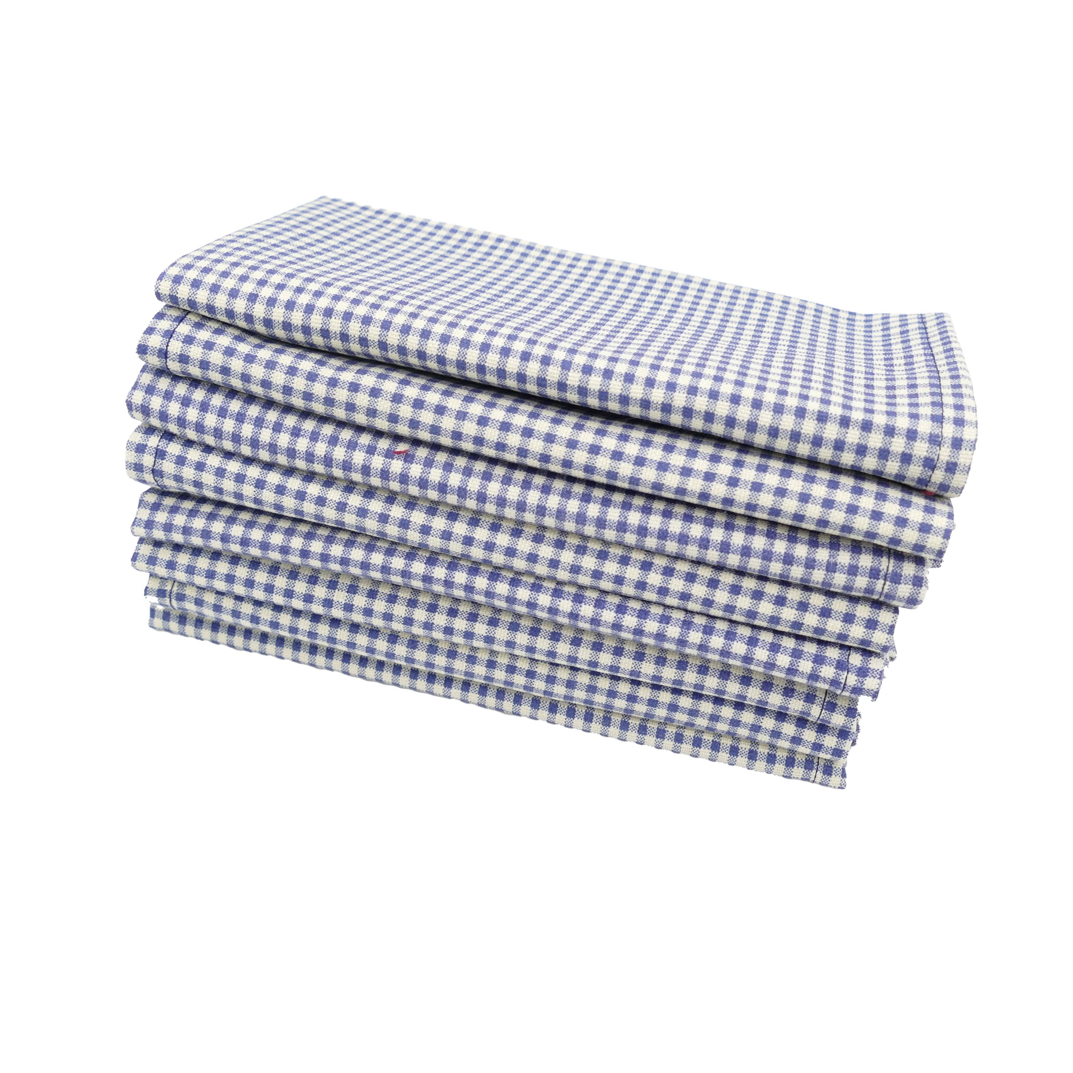Madrid Dark Blue Cloth Napkins - Set of 8