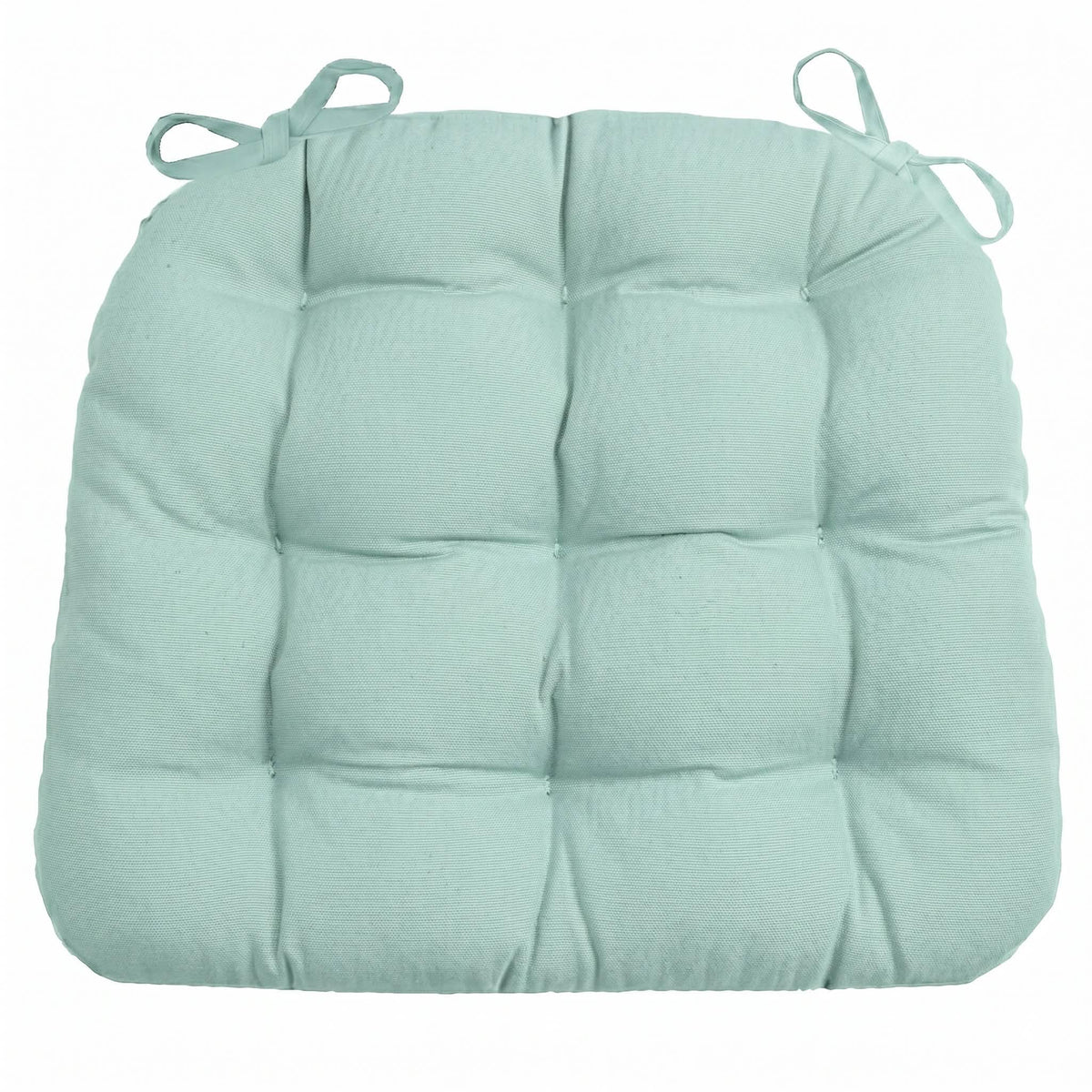 Cotton Duck Spa Solid Color Dining Chair Pads - Made in USA - 100% Cotton - Machine Washable