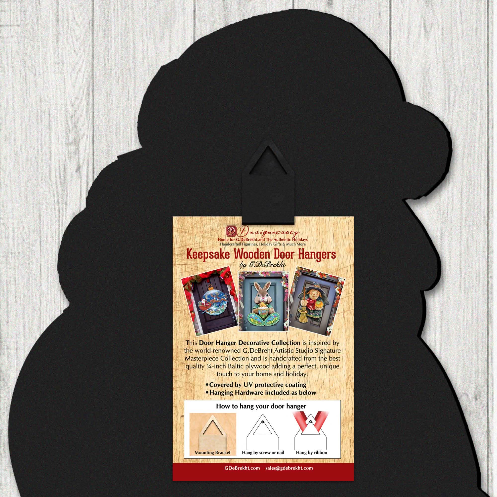 Black Cat Pumpkin Halloween Door Decor - Holiday Door Hanger