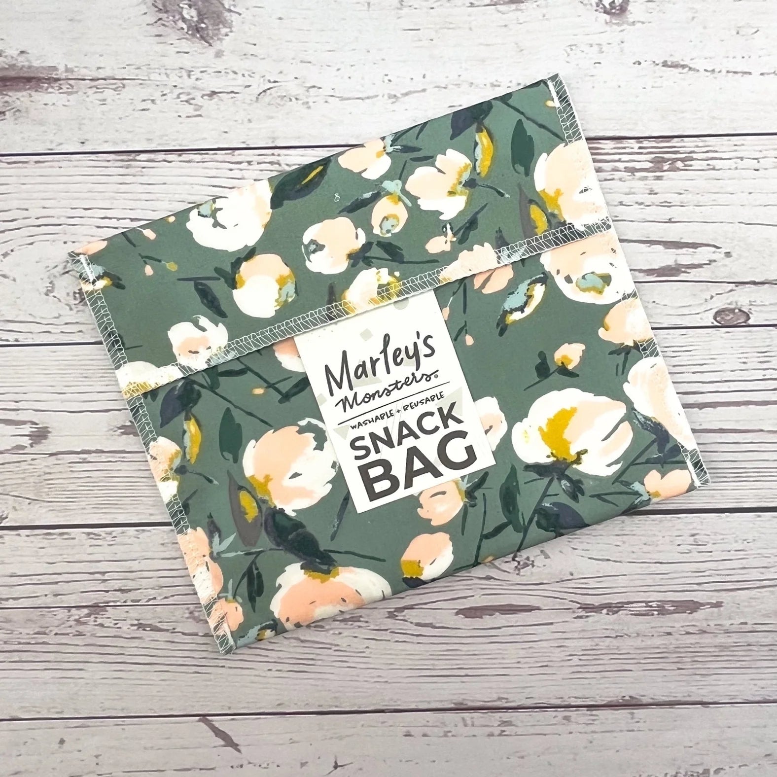 Reusable Snack Bag - 100% Cotton with BPA-Free Waterproof Lining, Washable