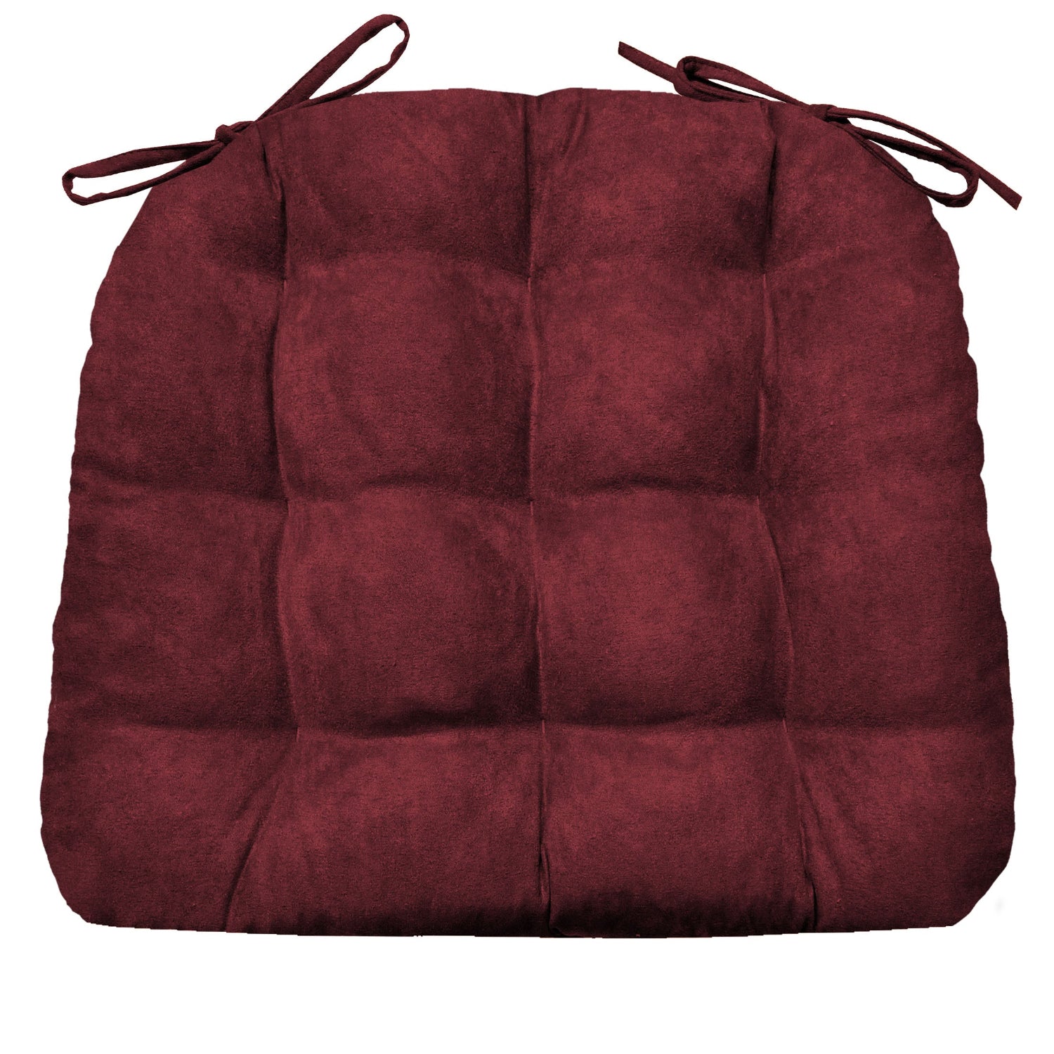 Micro Suede Claret Red Dining Chair Cushions | Barnett Home Decor | Wine Red