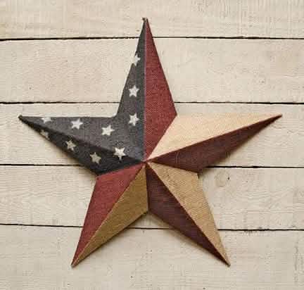 Americana Barn Star Wall Decor 18" – Farmhouse Patriotic Accent