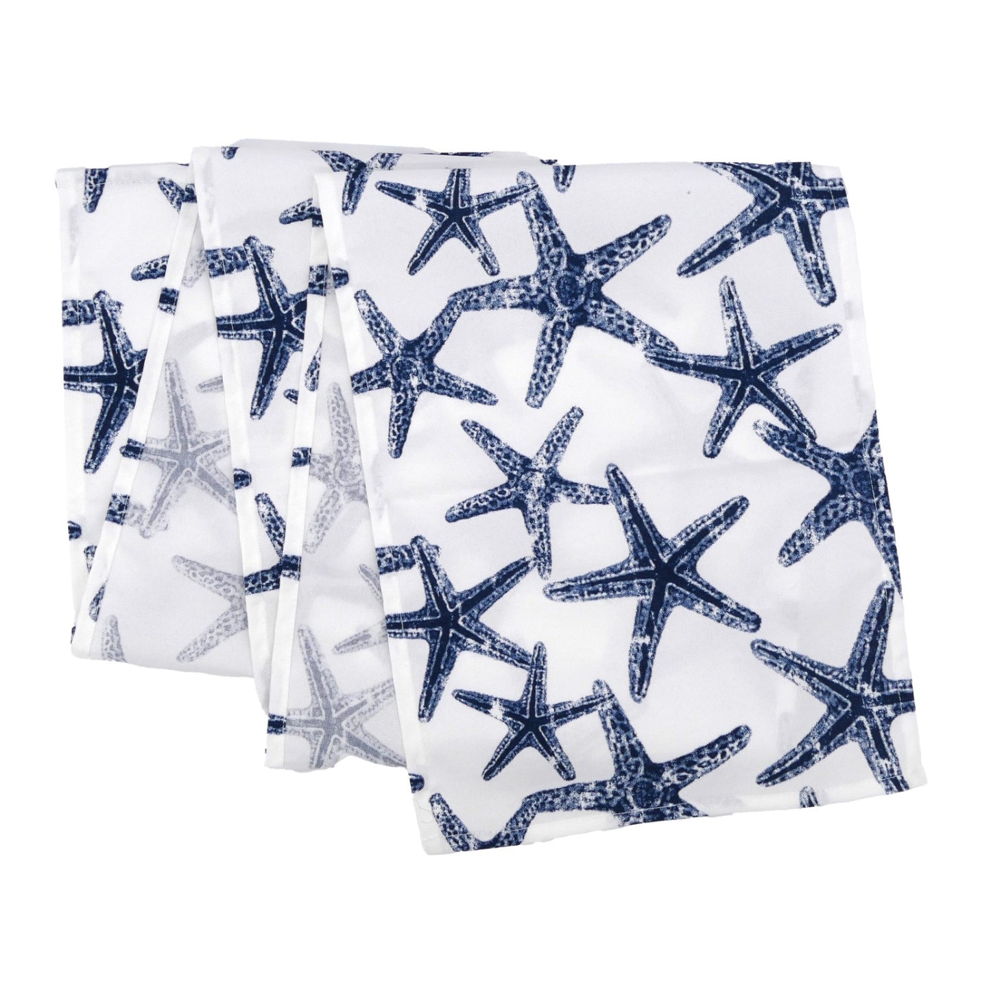 Sea Shore Starfish Navy Blue 72" Table Runner - Rectangle - Hemmed