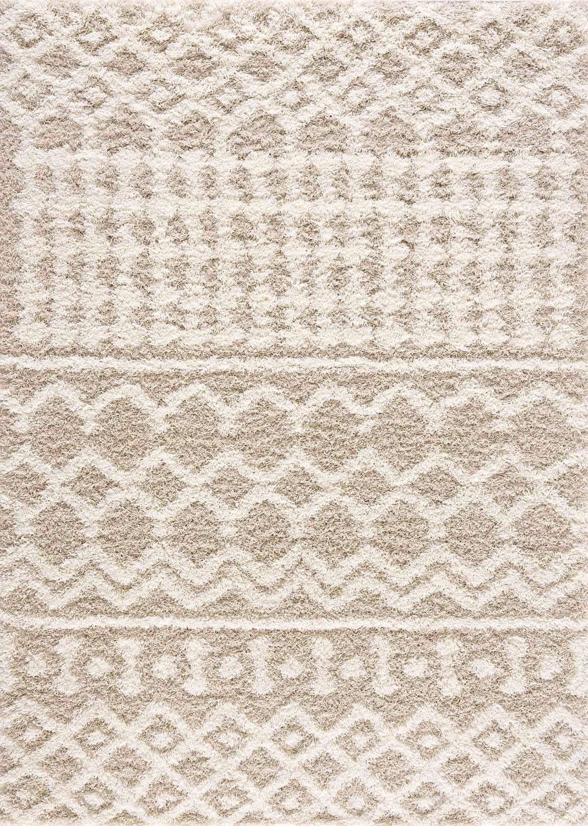 Prompton Cream Plush Area Rugs and Runners