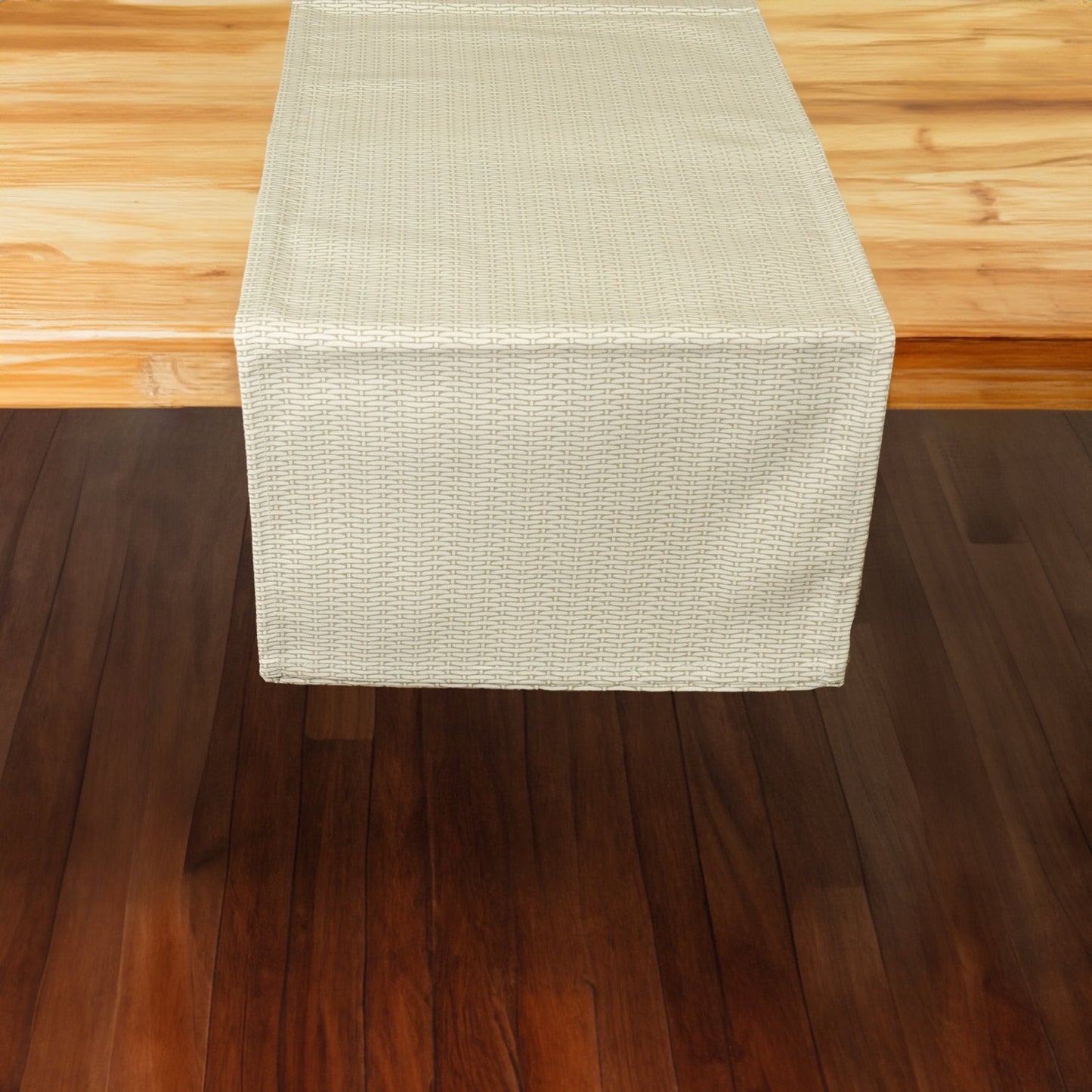 Basketweave Natural 72" Table Runner - Rectangle - Hemmed