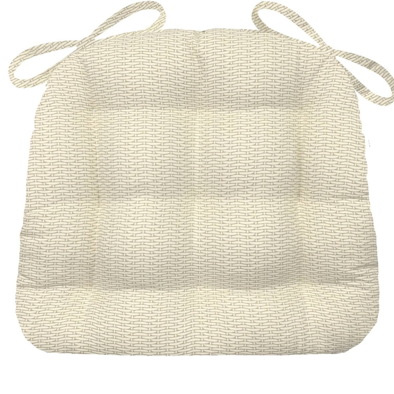 basketweave dining chair pad natural barnett home decor