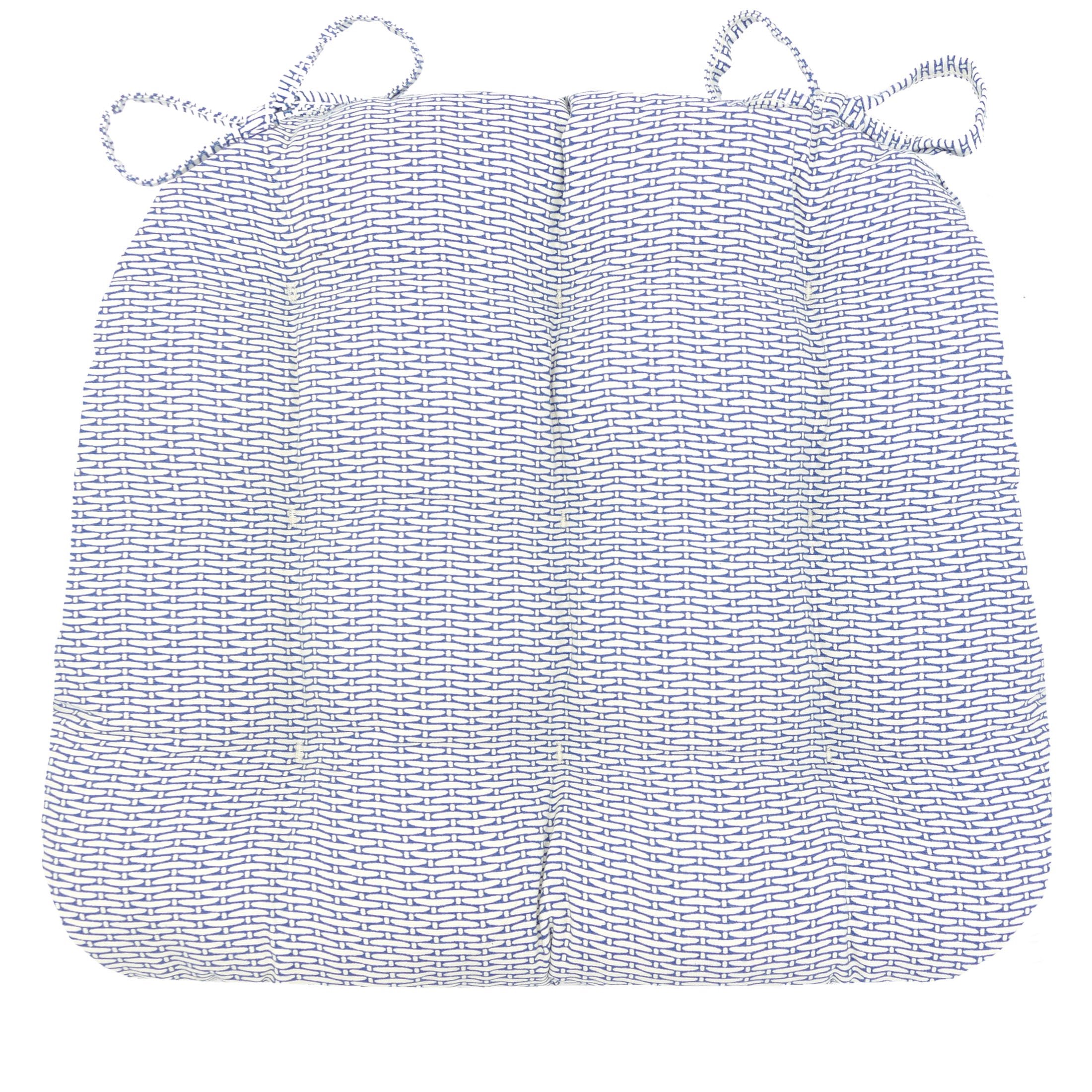 navy basketweave dining chair cushions - barnett home decor