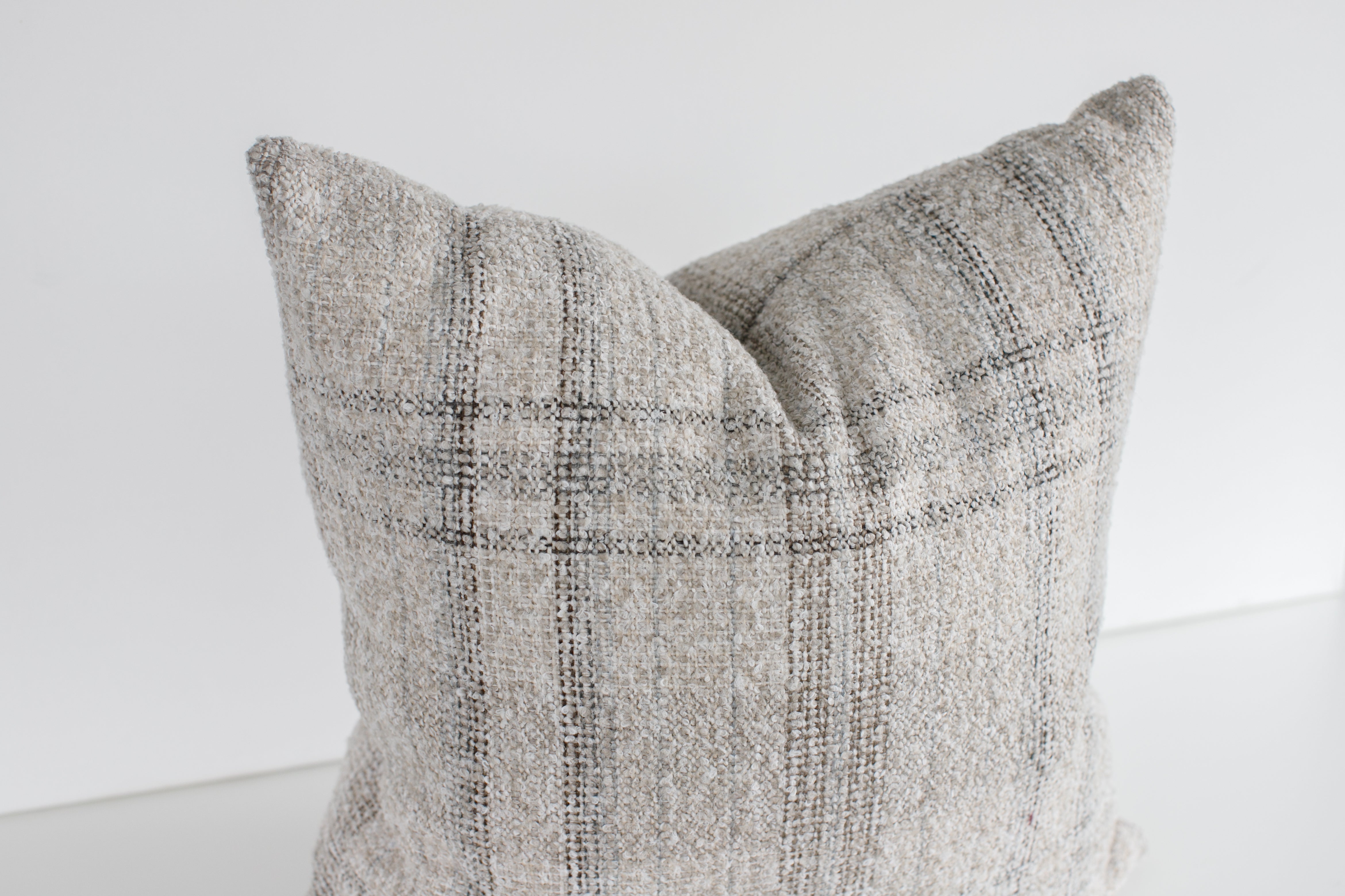 Bennett Plaid Throw Pillow Cover - Neutral - 18", 20"