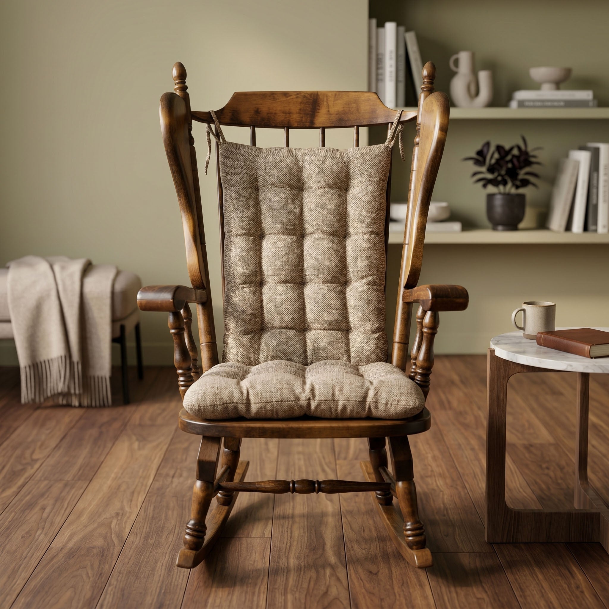 Brisbane Camel Tweed Rocking Chair Cushions - Latex Foam Fill
