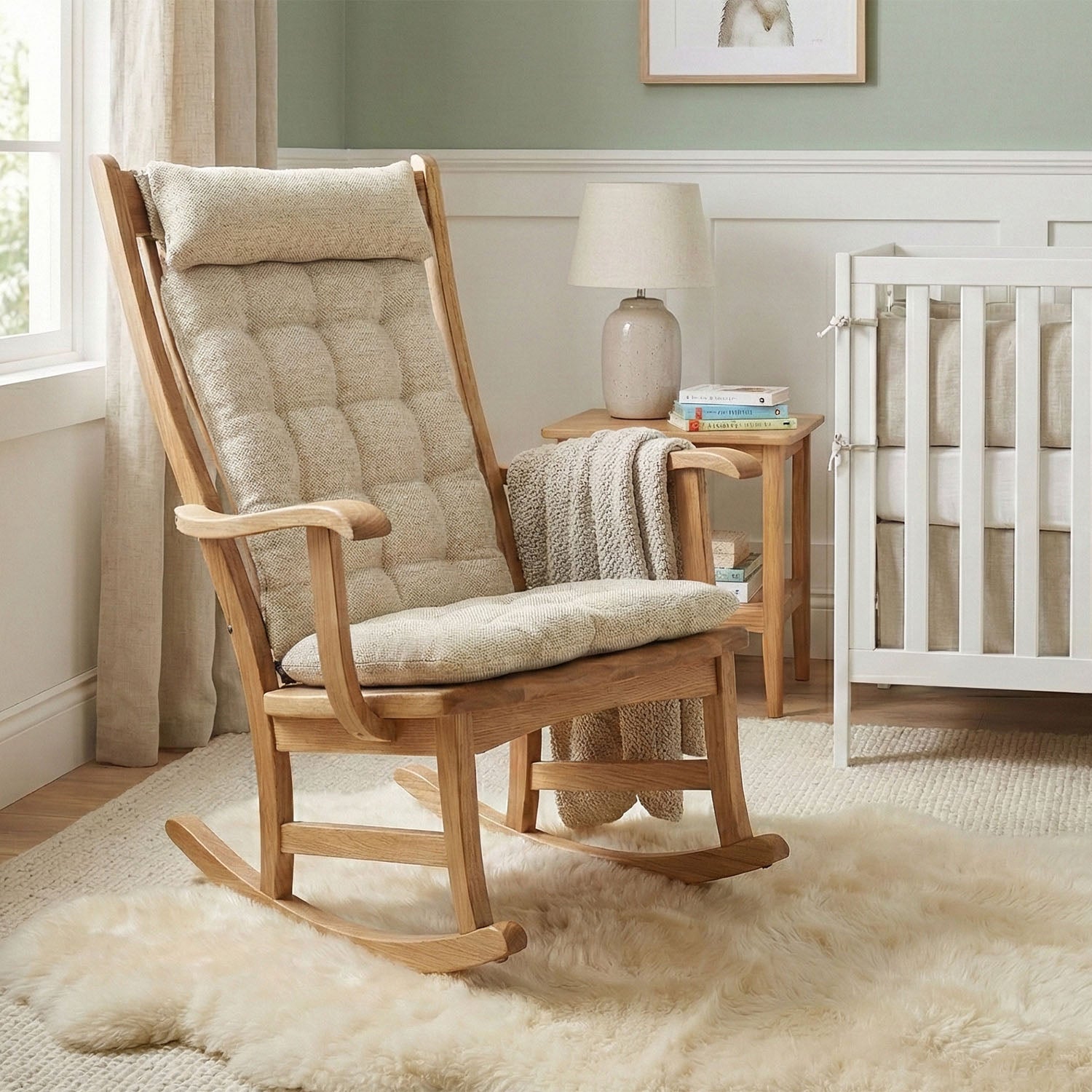 Brisbane Natural Rocking Chair Cushions - Latex Foam Fill