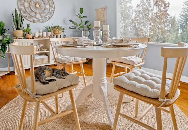 casual collection dining chair cushions affordable microfiber chair pads