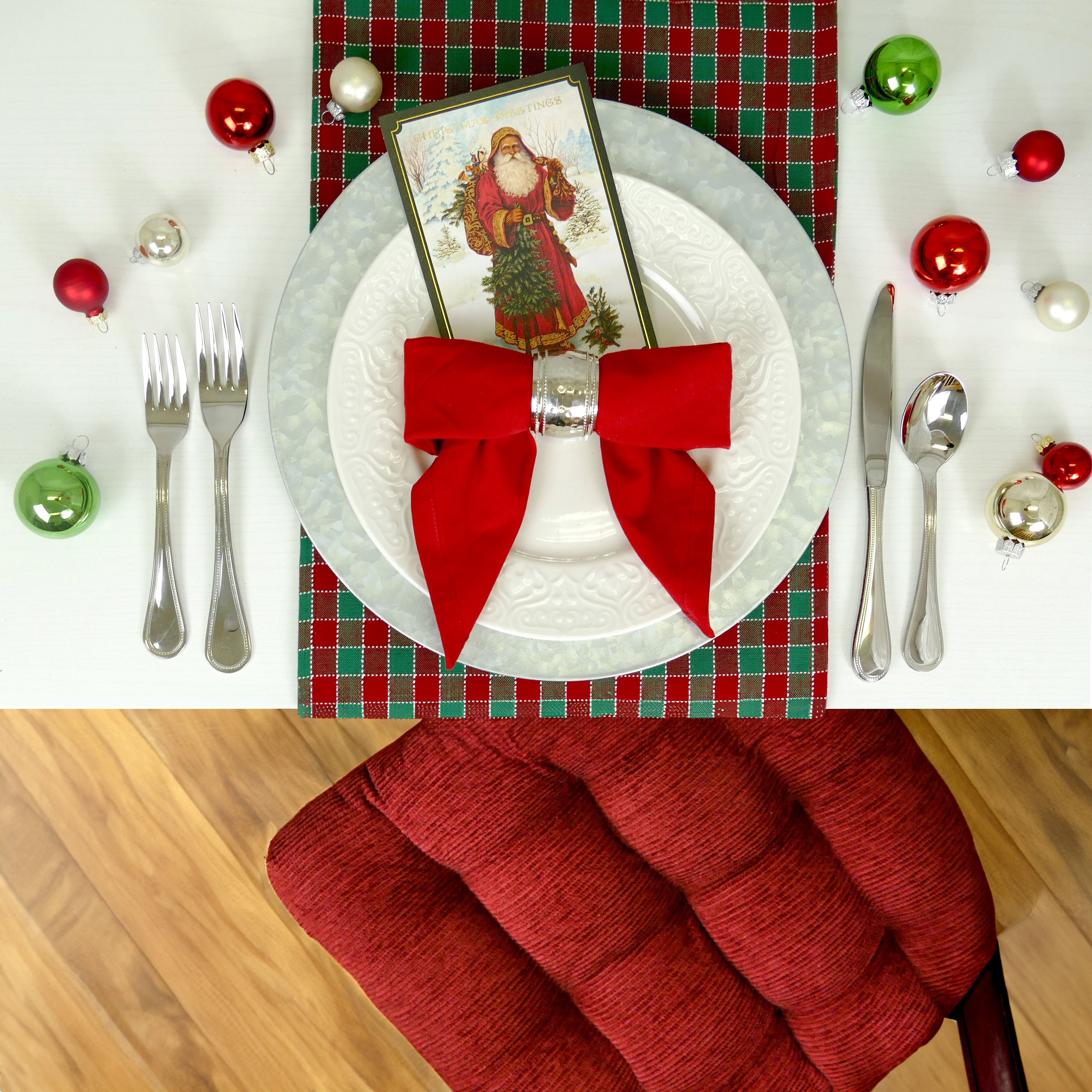 Checkers Red and Green 72" Table Runner - Rectangle - Hemmed