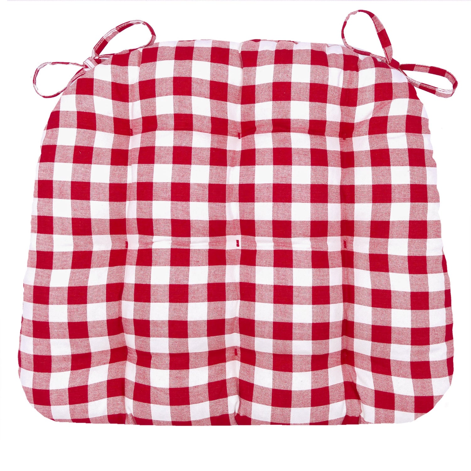 Classic Check Red Dining Chair Cushions | Barnett Home Decor | Red