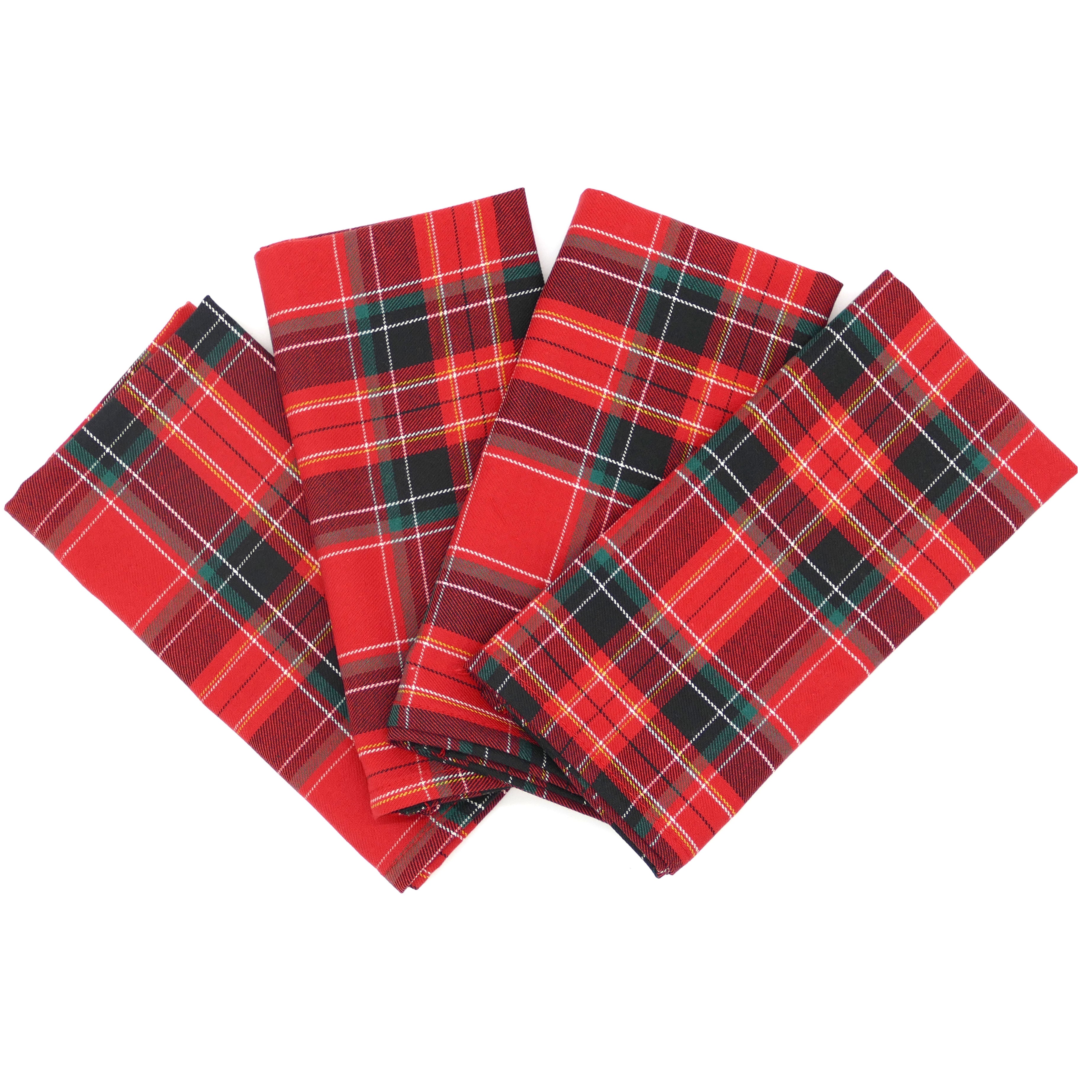 Tartan Red Cloth Napkins Set of 4