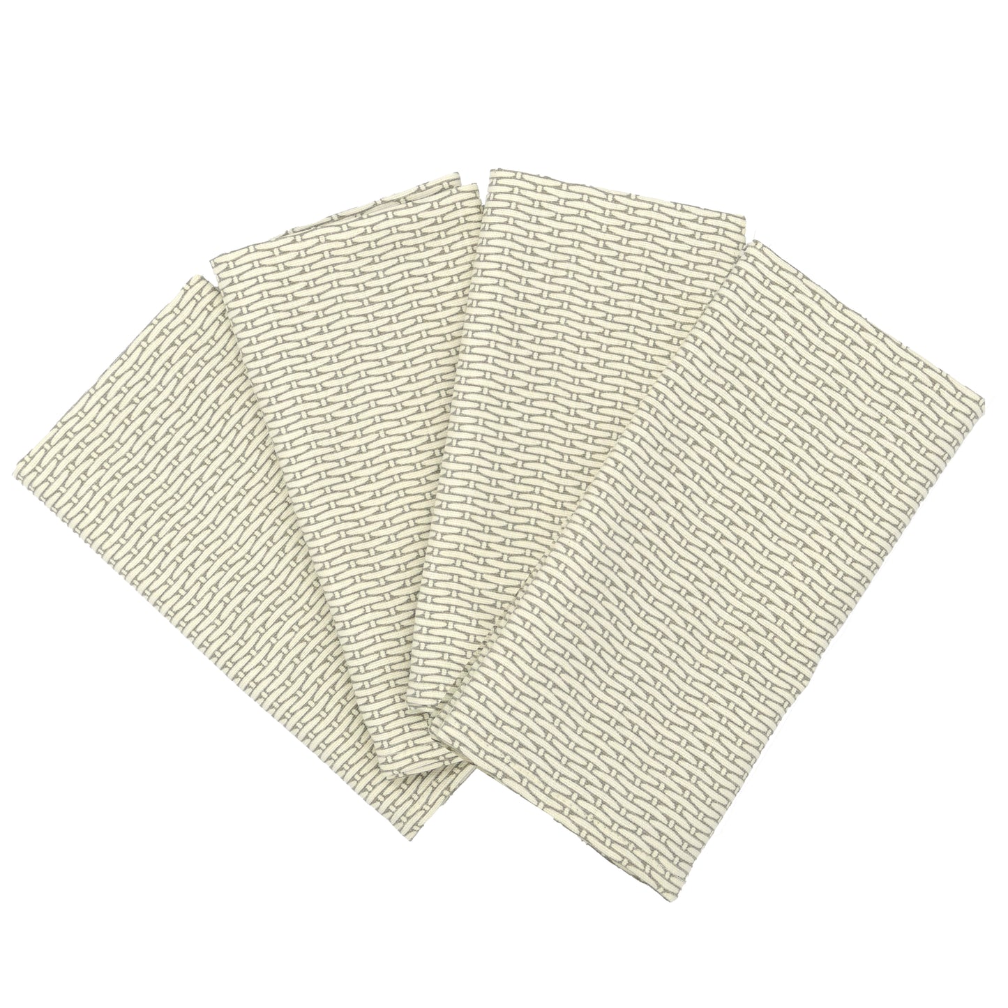 Basketweave Dove Cloth Napkins Set of 4