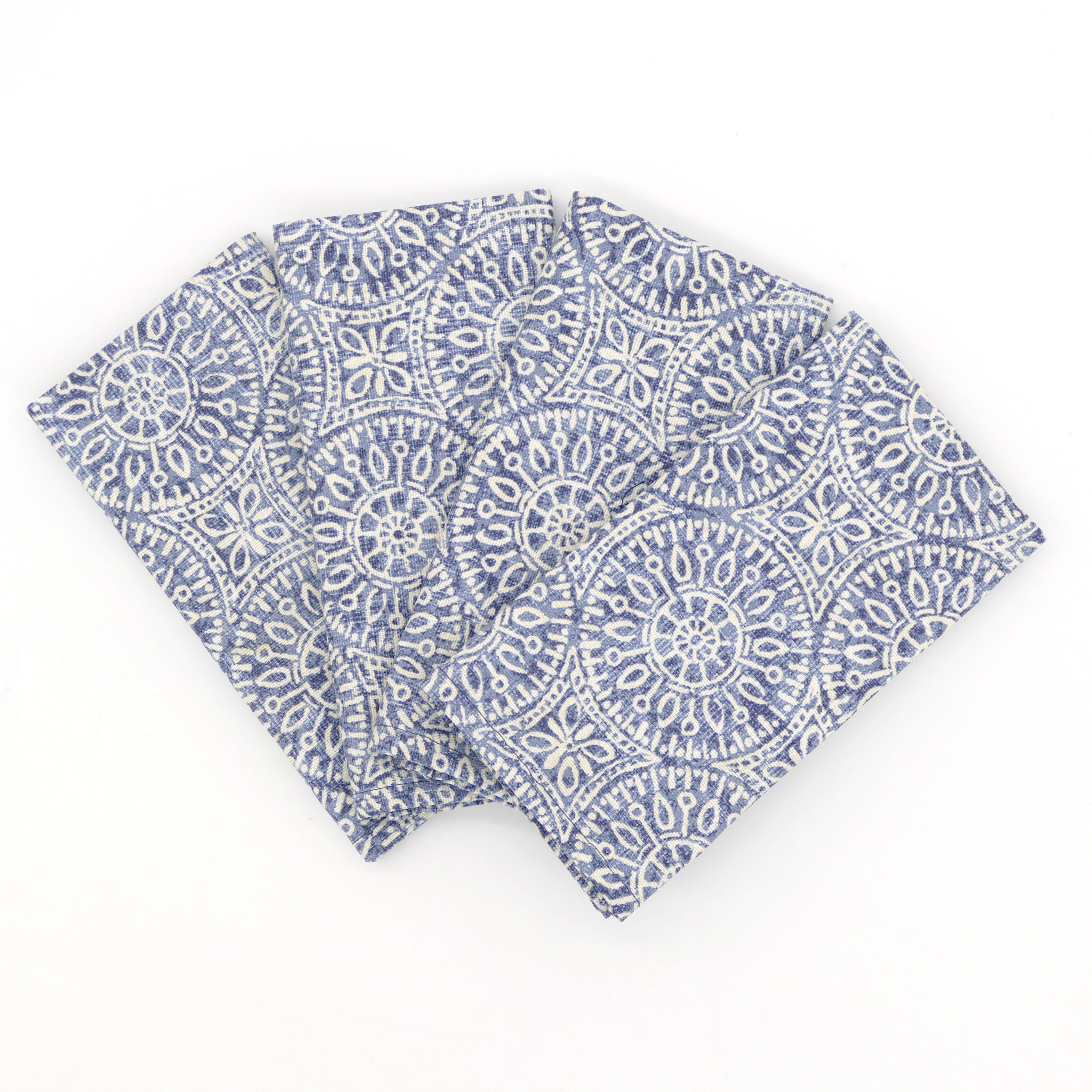 Tibet Blue Napkins Set of 4 or Set of 8