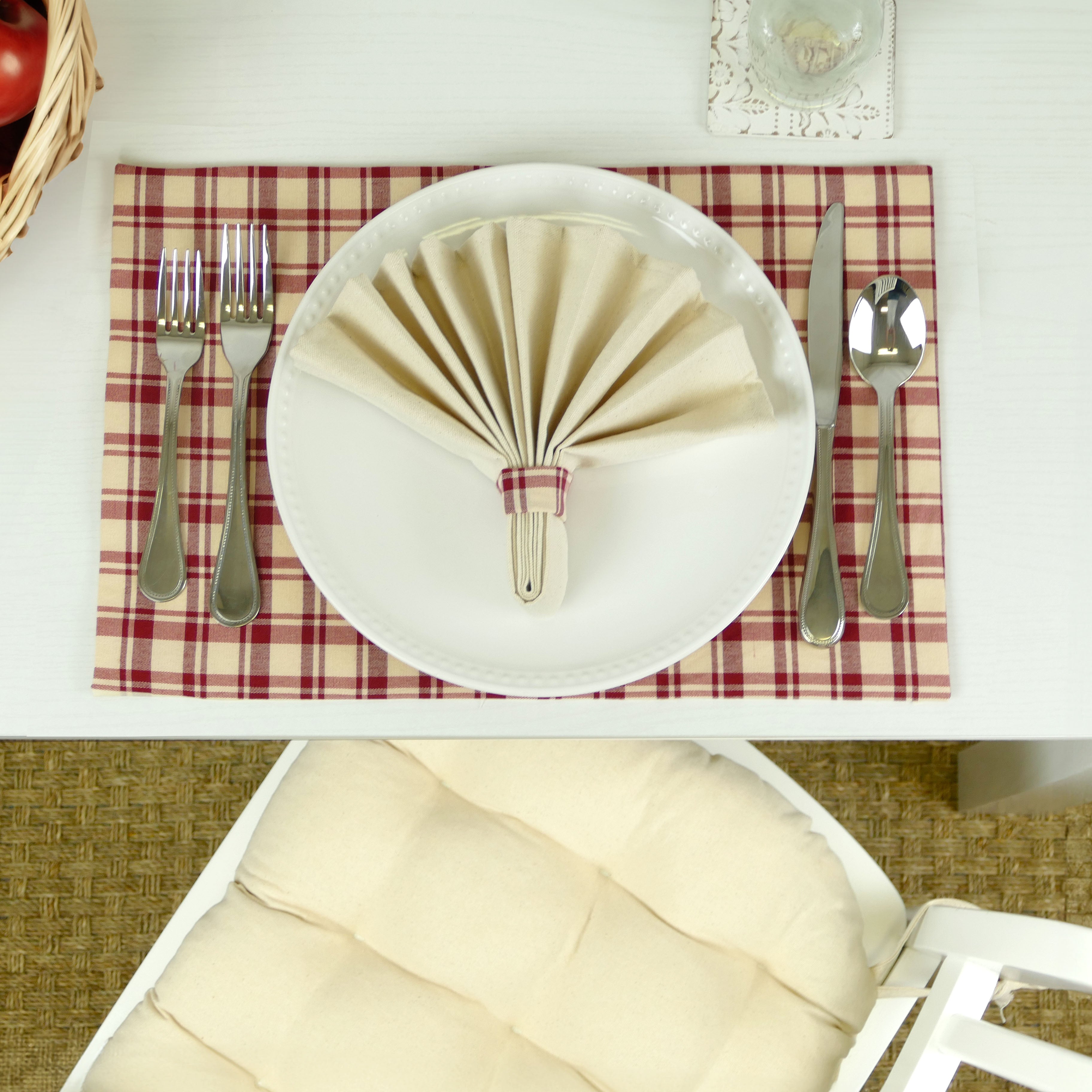 Cotton Duck Natural Napkins Set of 4