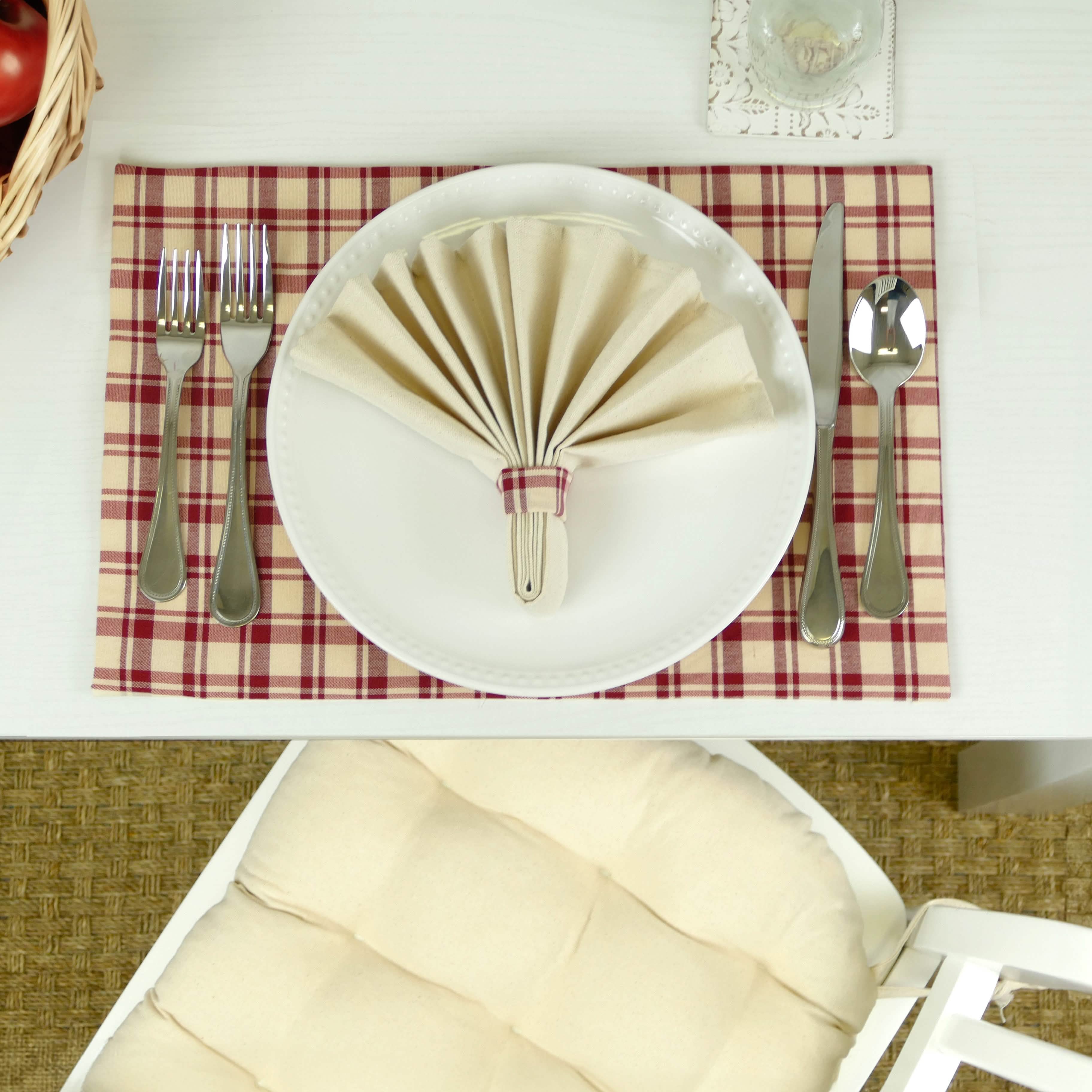 Cotton Duck Natural Cloth Napkins - Set of 8