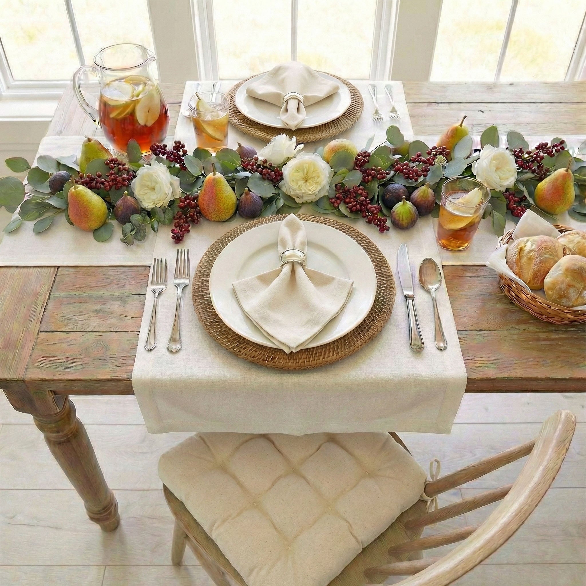 Cotton Duck Natural Napkins Set of 4 or Set of 8