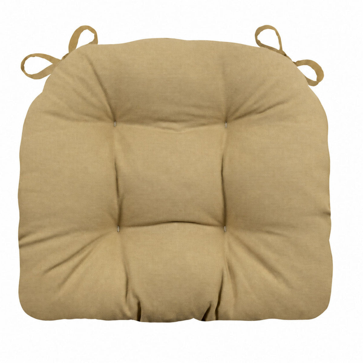 tan dining chair pad made from cotton