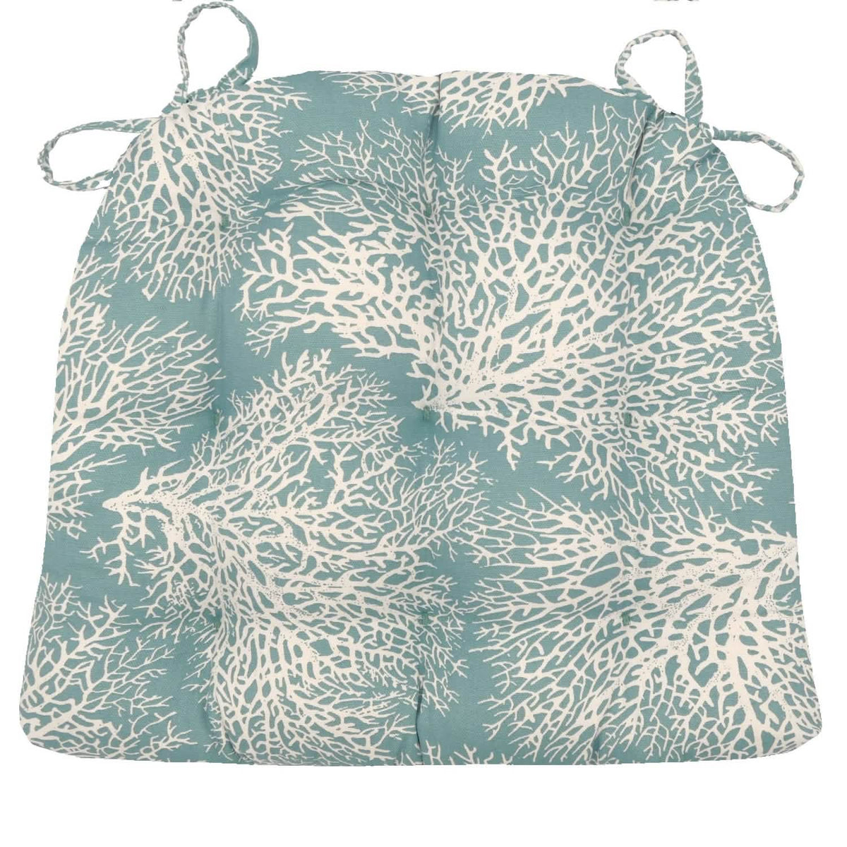 fan coral dining chair cushion for beach decor dining room or coastal kitchen
