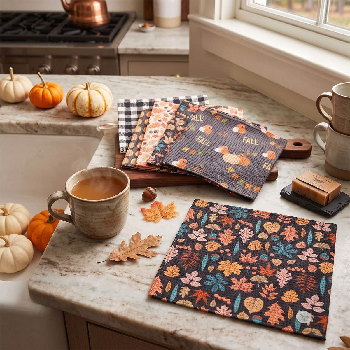 Falling Leaves Dishcloths - Set of 5
