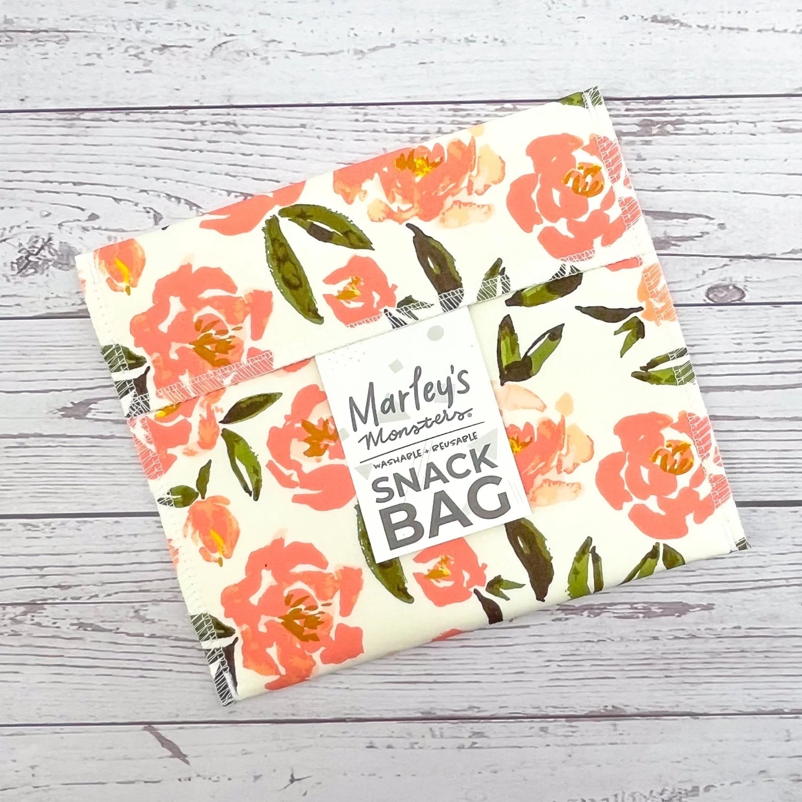 Reusable Snack Bag - 100% Cotton with BPA-Free Waterproof Lining, Washable