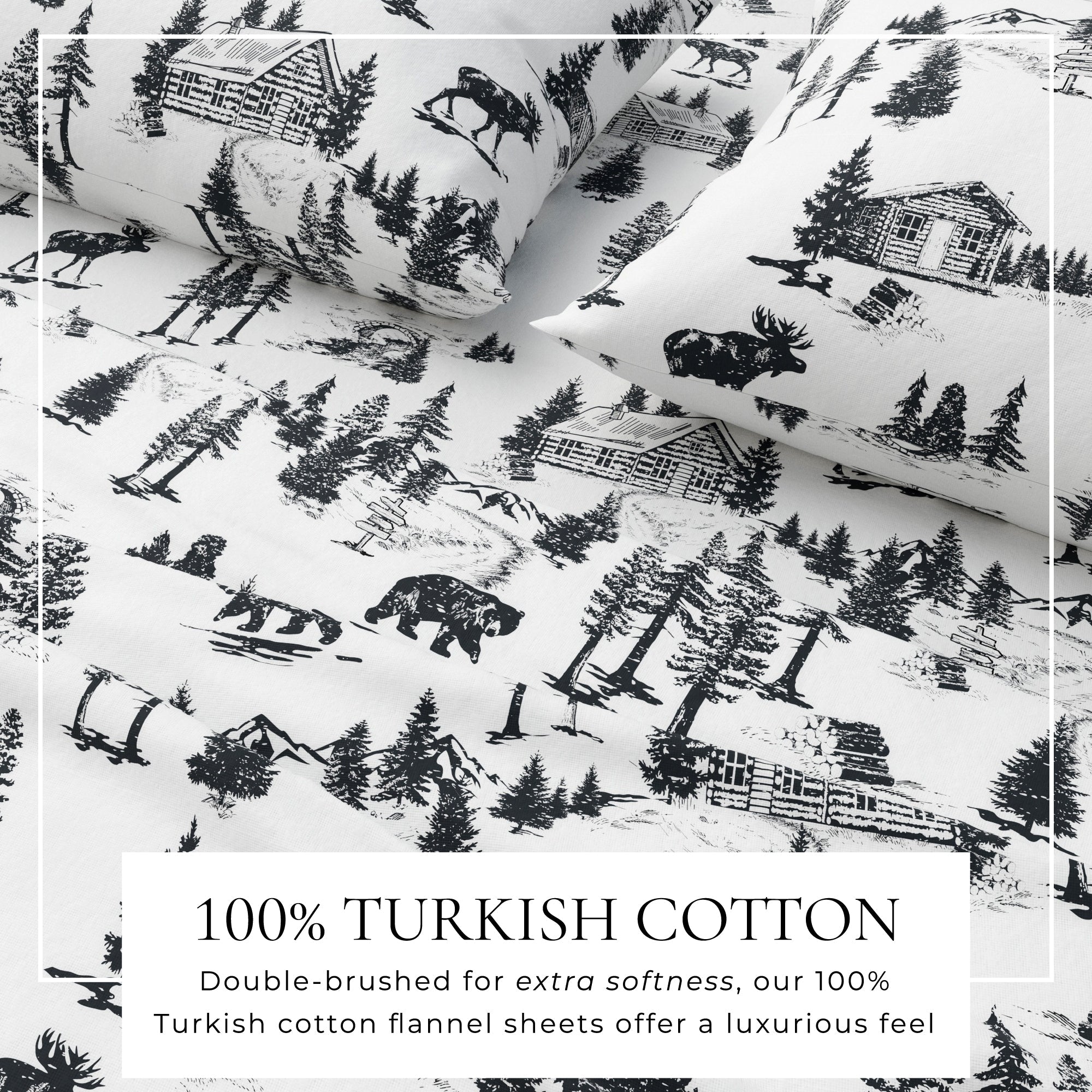 4-Piece Turkish Cotton Flannel Sheet - Lakeview Collection
