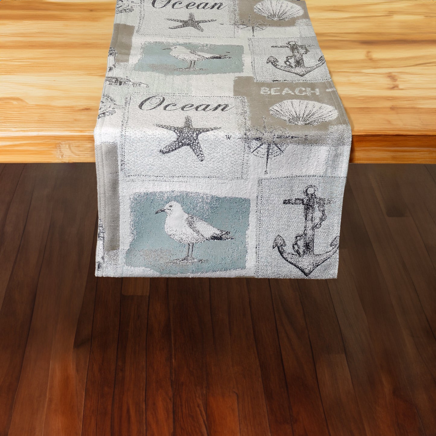 Gulls Point 72" Table Runner - Lined