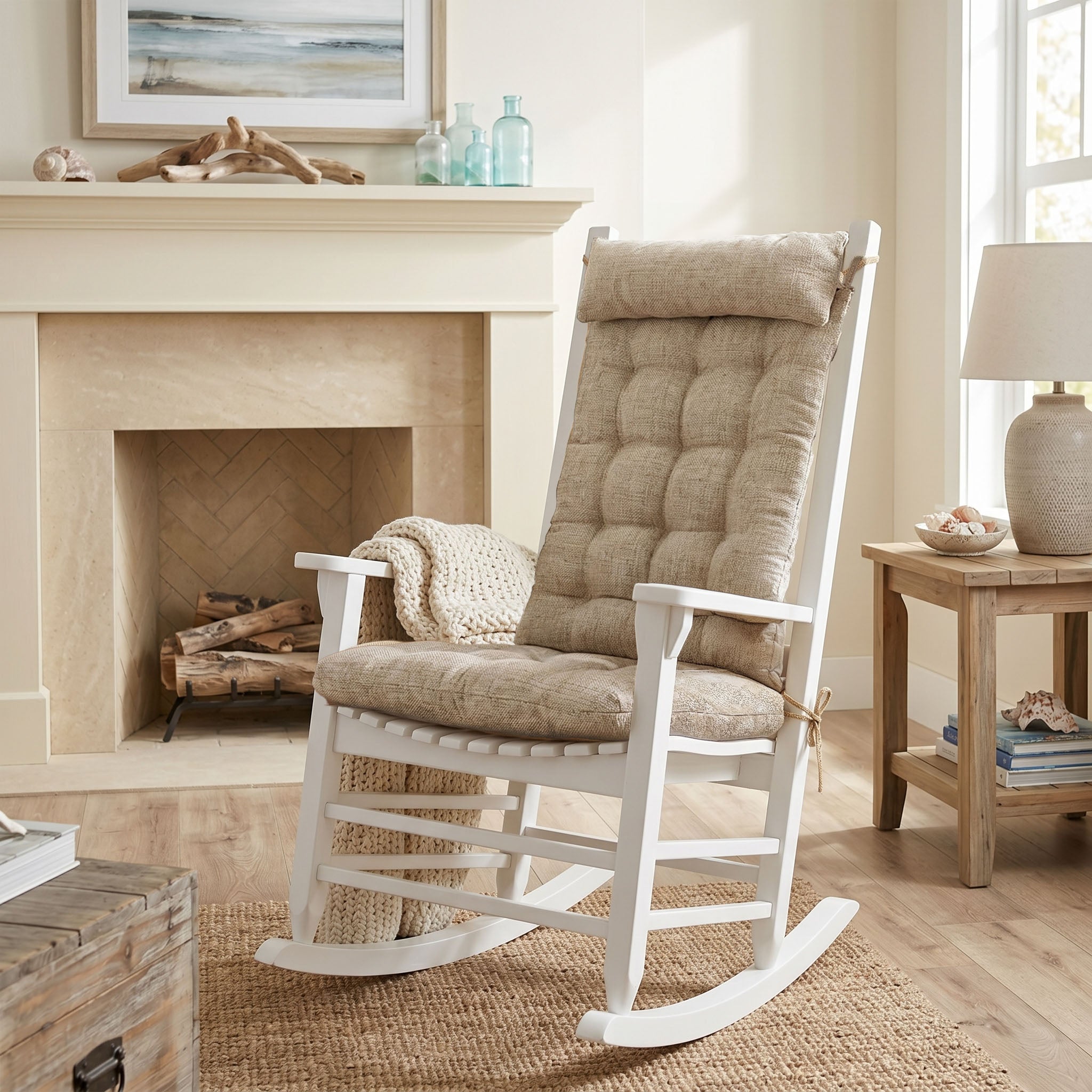 Hayden Beige Rocker Back Extender Pillow - Headrest Pillow