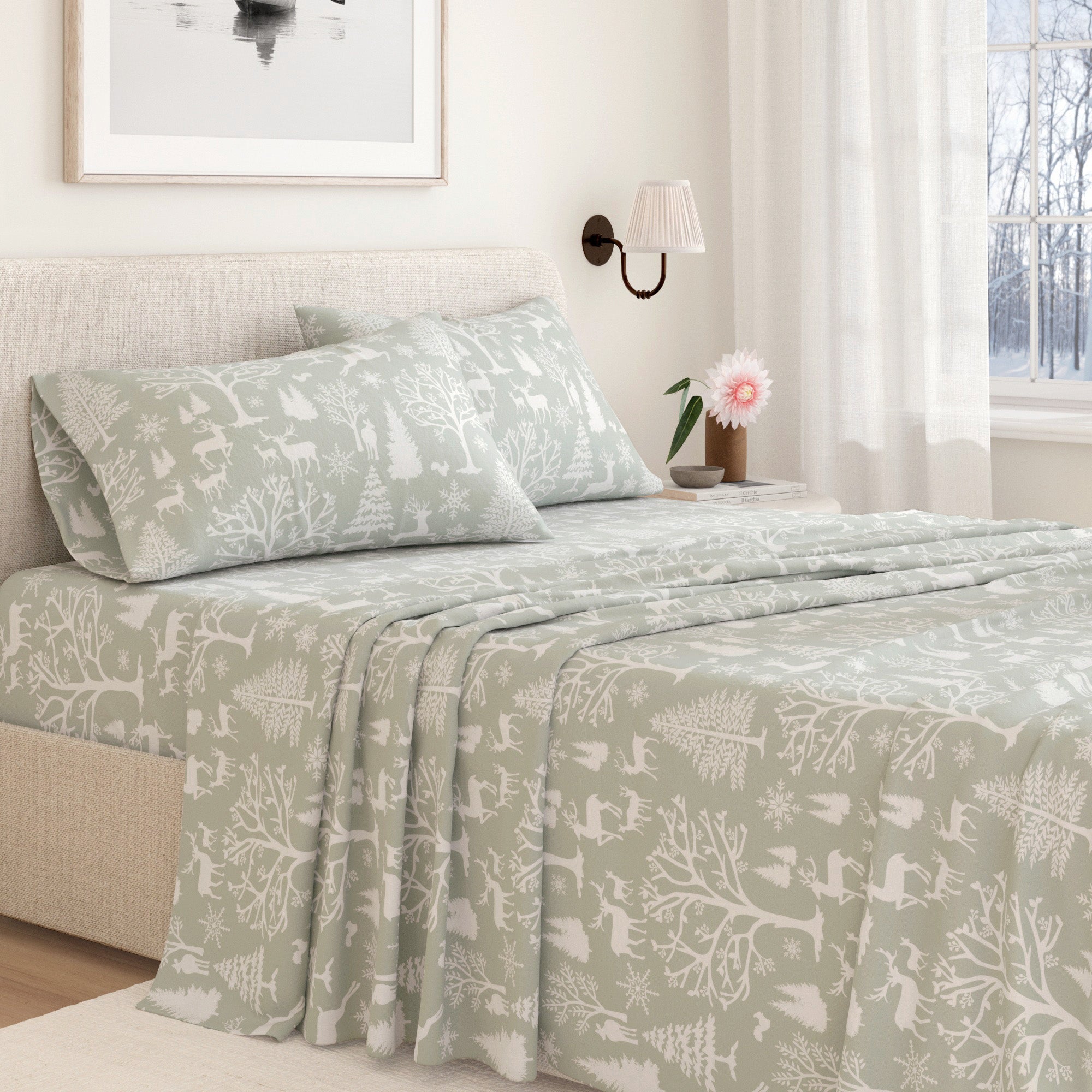 4-Piece Turkish Cotton Flannel Sheet - Lakeview Collection