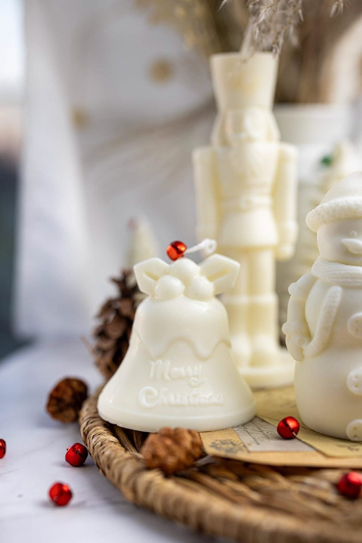 Christmas Candle Set - Christmas Tree, Snowman, Nutcracker - Soy, Scented or Unscented - Festive Holiday Candles