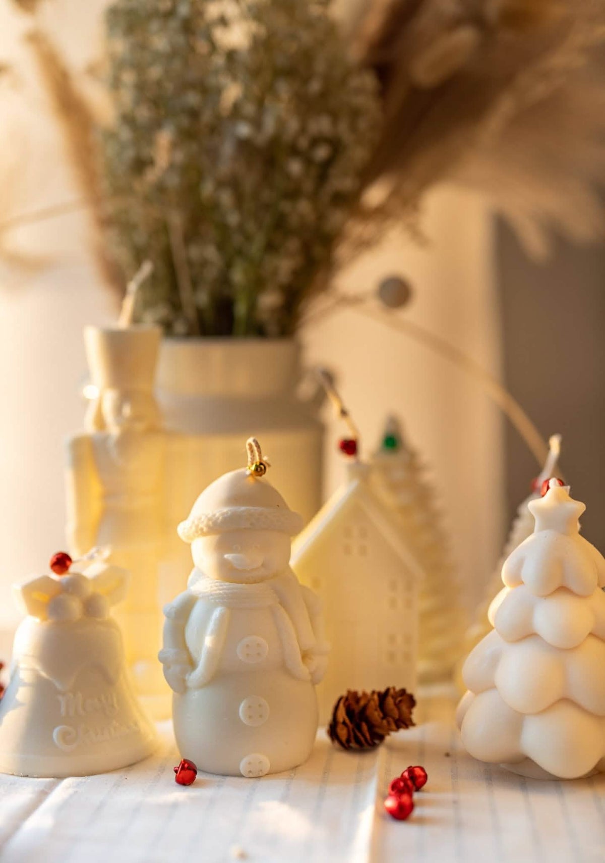 Christmas Candle Set - Christmas Tree, Snowman, Nutcracker - Soy, Scented or Unscented - Festive Holiday Candles