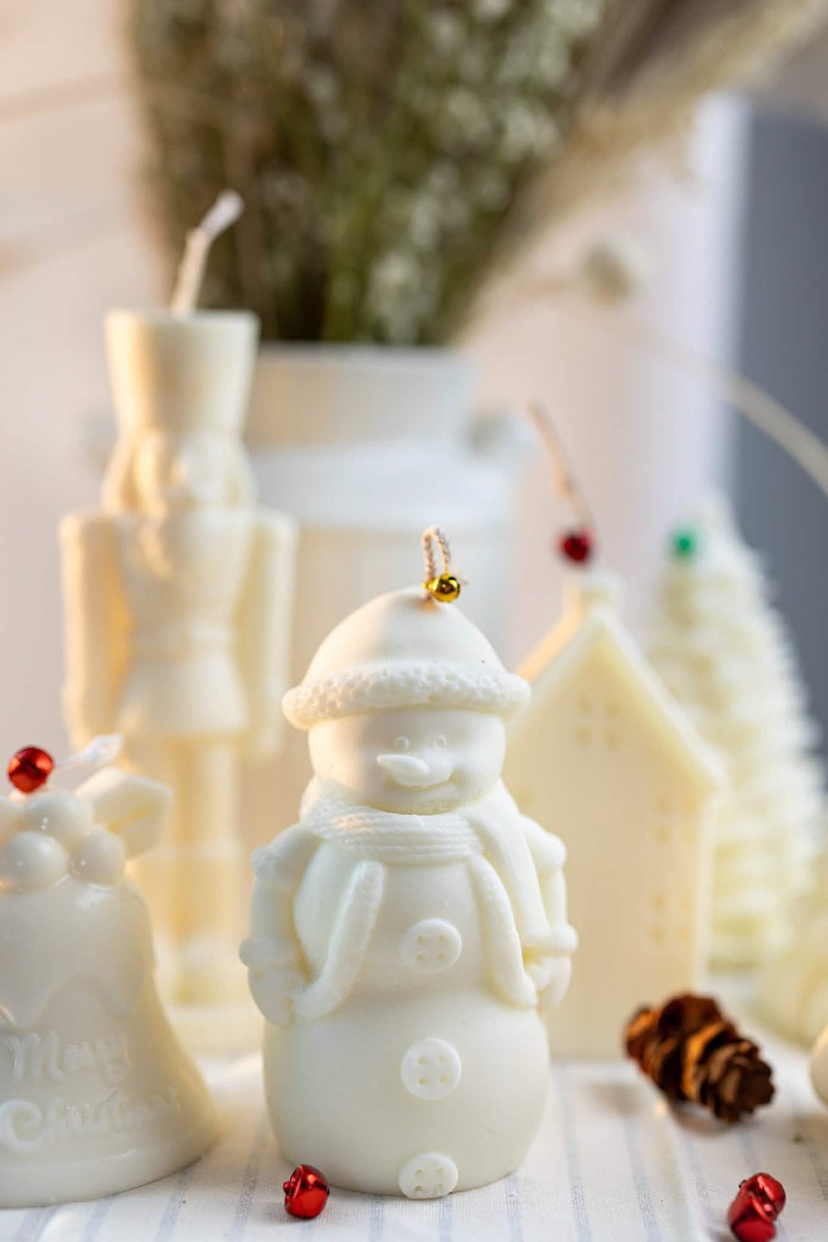 Christmas Candle Set - Christmas Tree, Snowman, Nutcracker - Soy, Scented or Unscented - Festive Holiday Candles