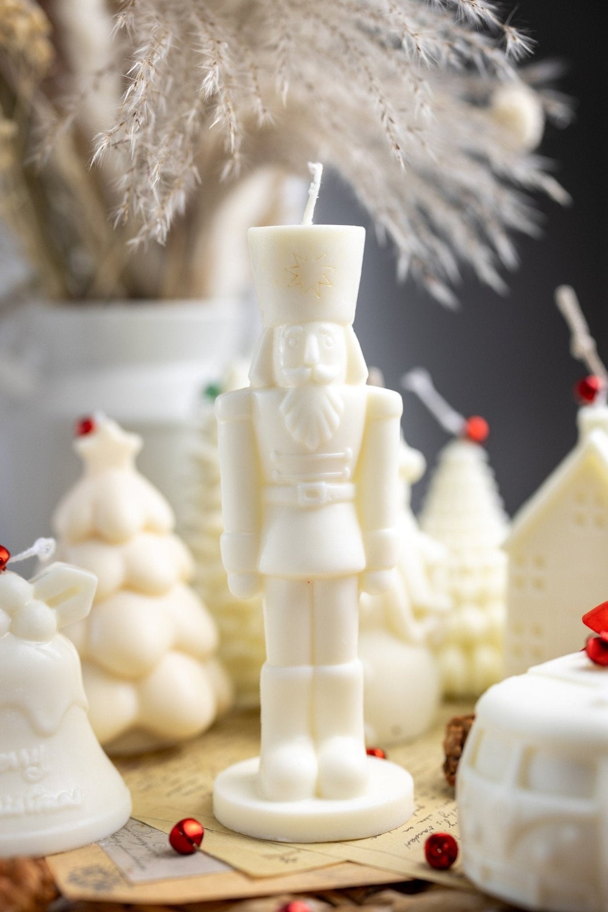 Christmas Candle Set - Christmas Tree, Snowman, Nutcracker - Soy, Scented or Unscented - Festive Holiday Candles