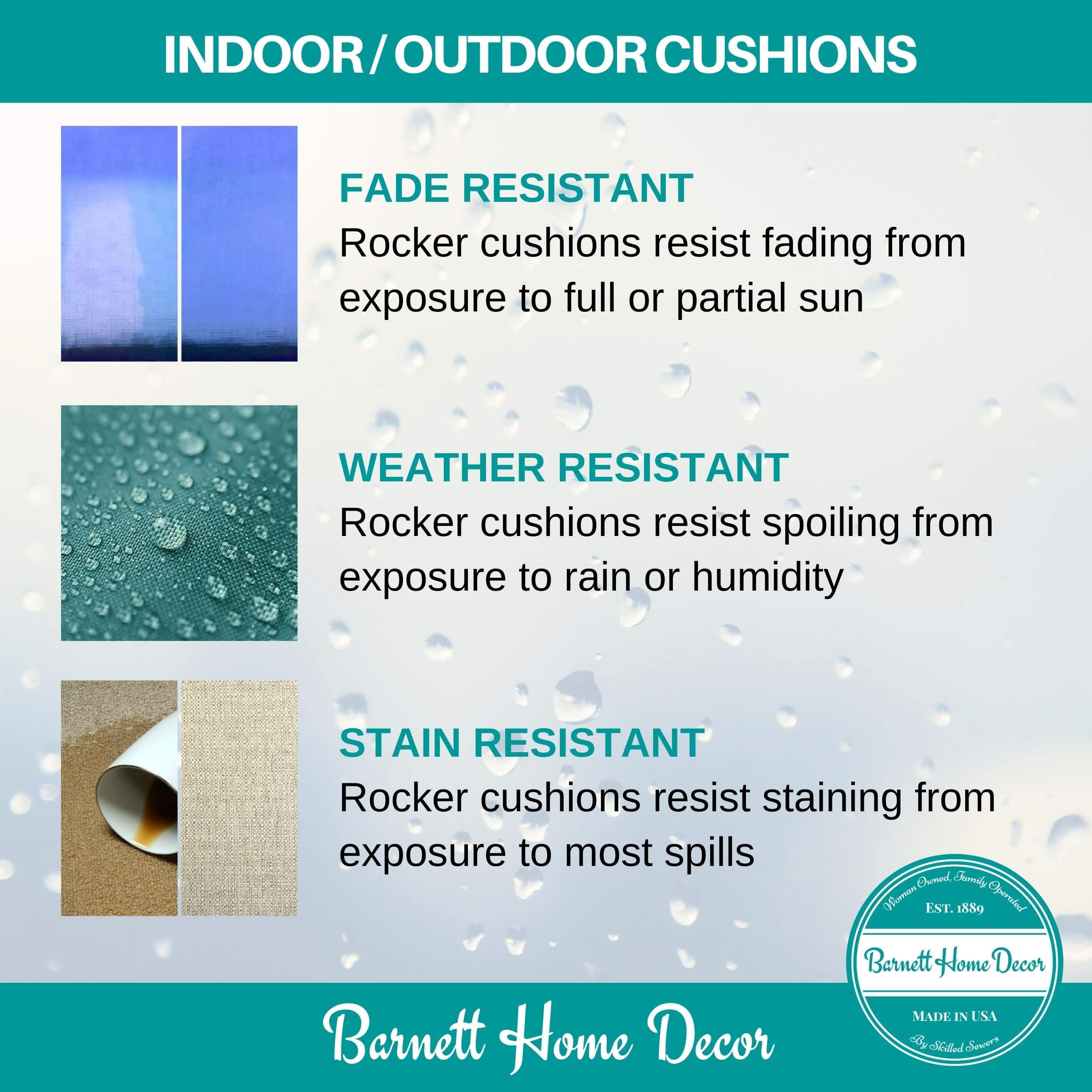 Fade resistant weather resistant stain resistant