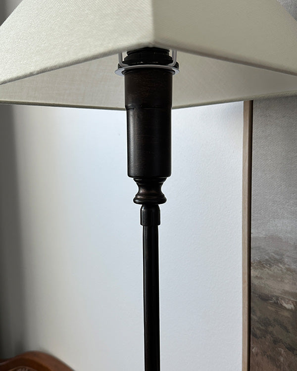 Adjustable Table Lamp Bronze 36 Inch with Ivory Shade