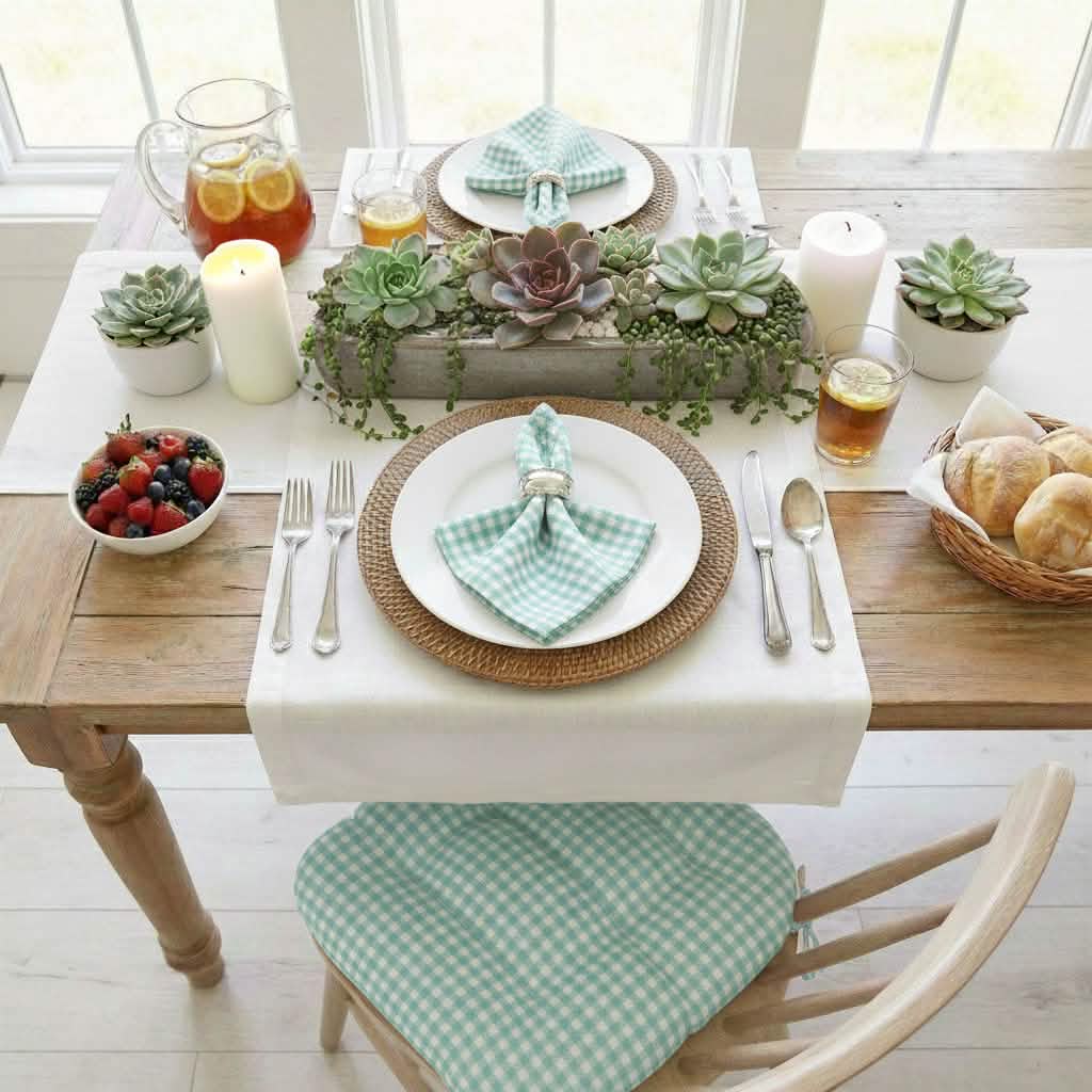 Madrid Aqua Cloth Napkins - Set of 8