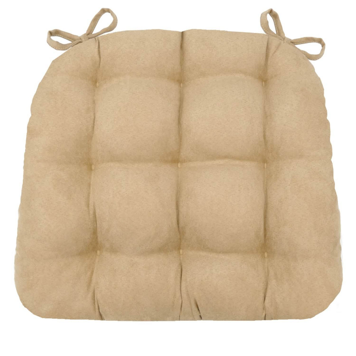 Micro-Suede Camel Dining Chair Cushions - Barnett Home Decor - Tan - Khaki - Sand