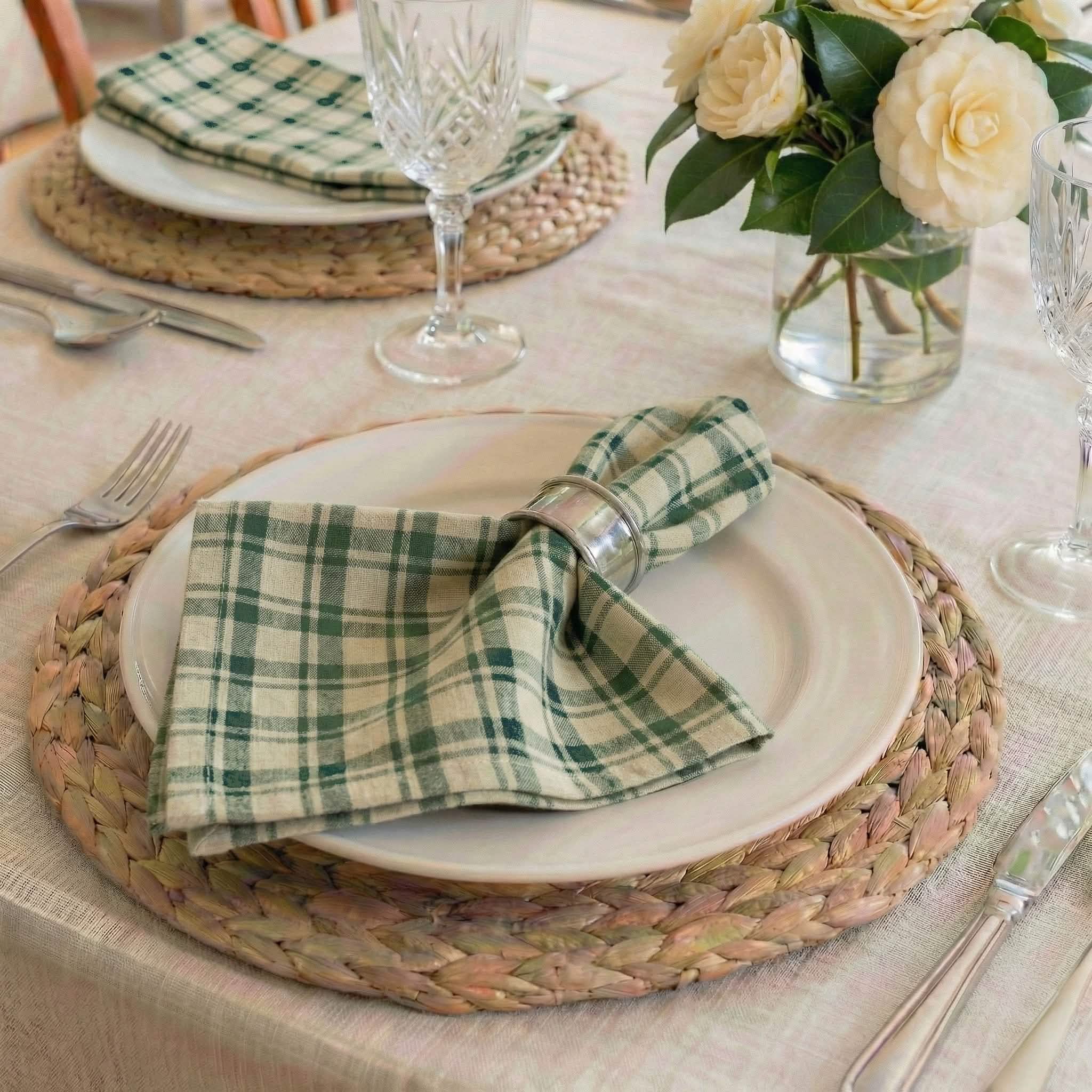 Montgomery Green Cloth Napkins Set of 8