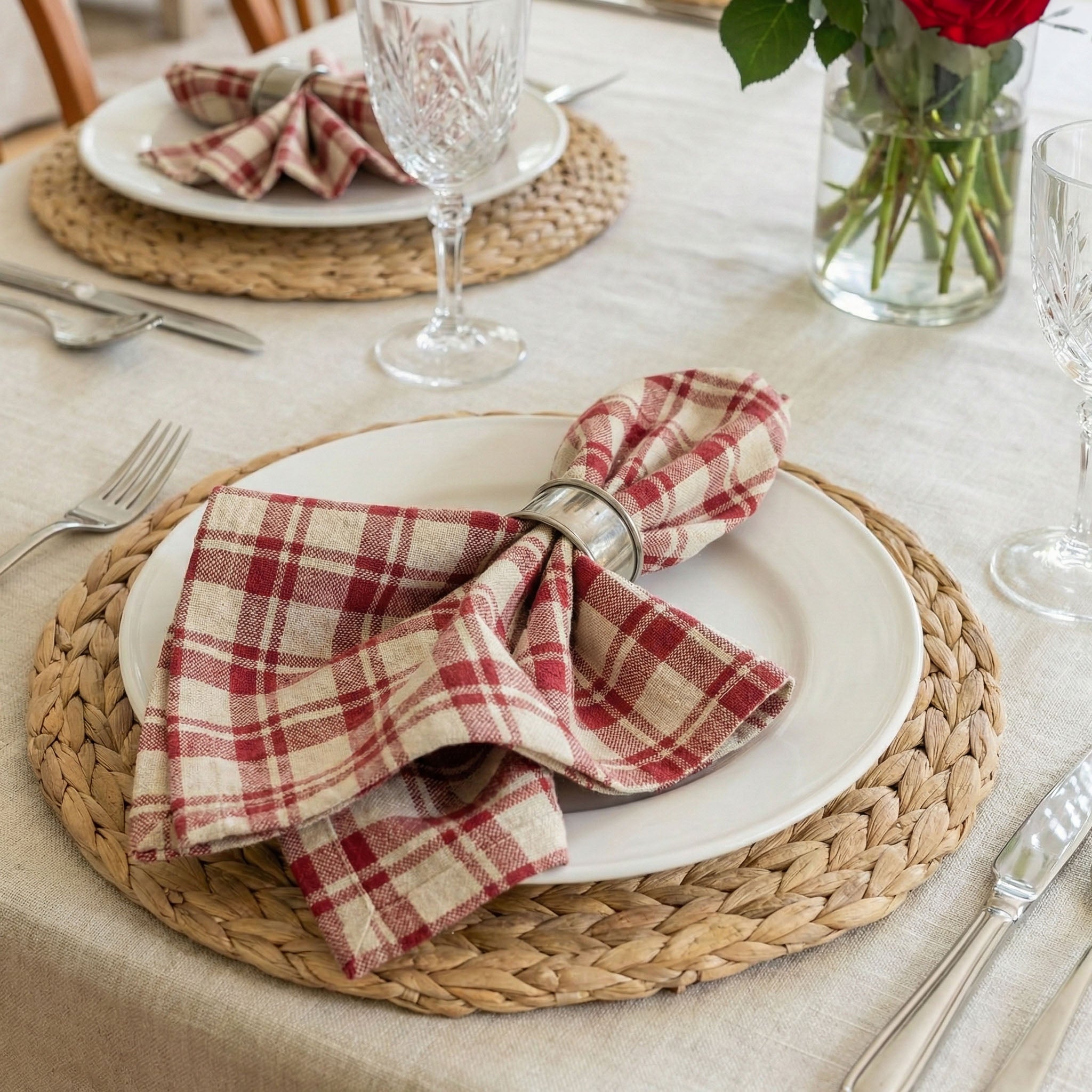 Montgomery Red Cloth Napkins Set of 4