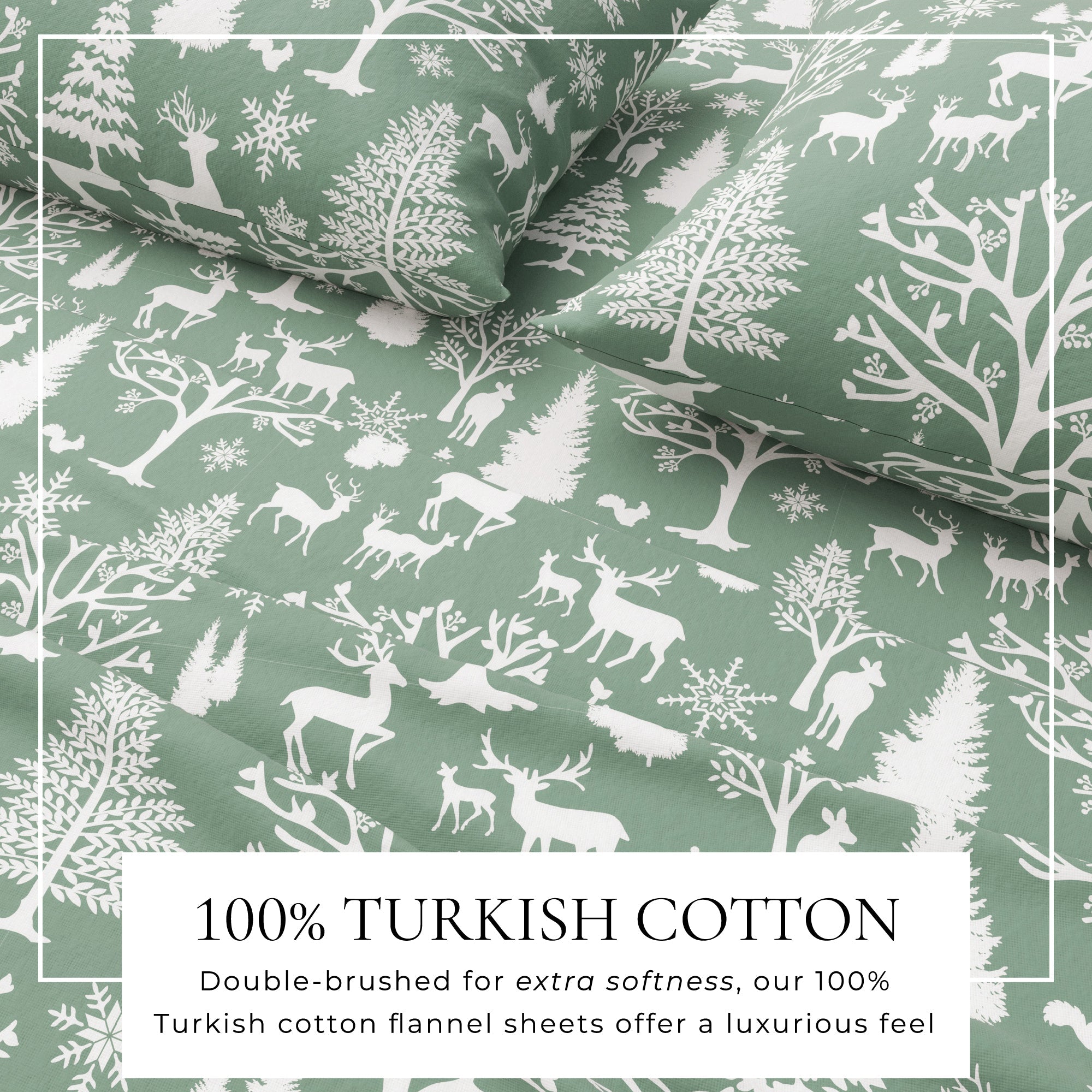 4-Piece Turkish Cotton Flannel Sheet - Lakeview Collection